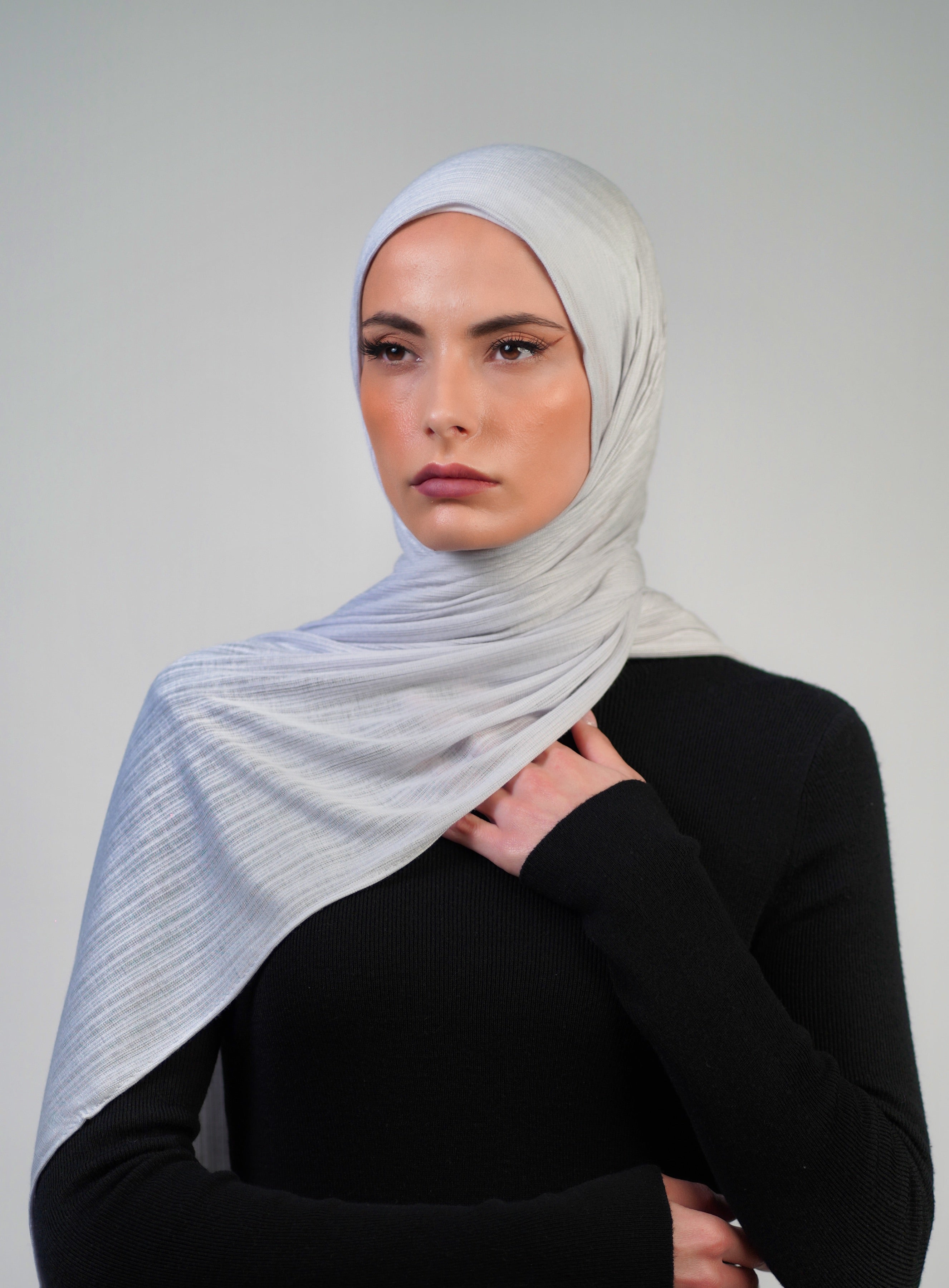 Striped Double Stretch  Voile