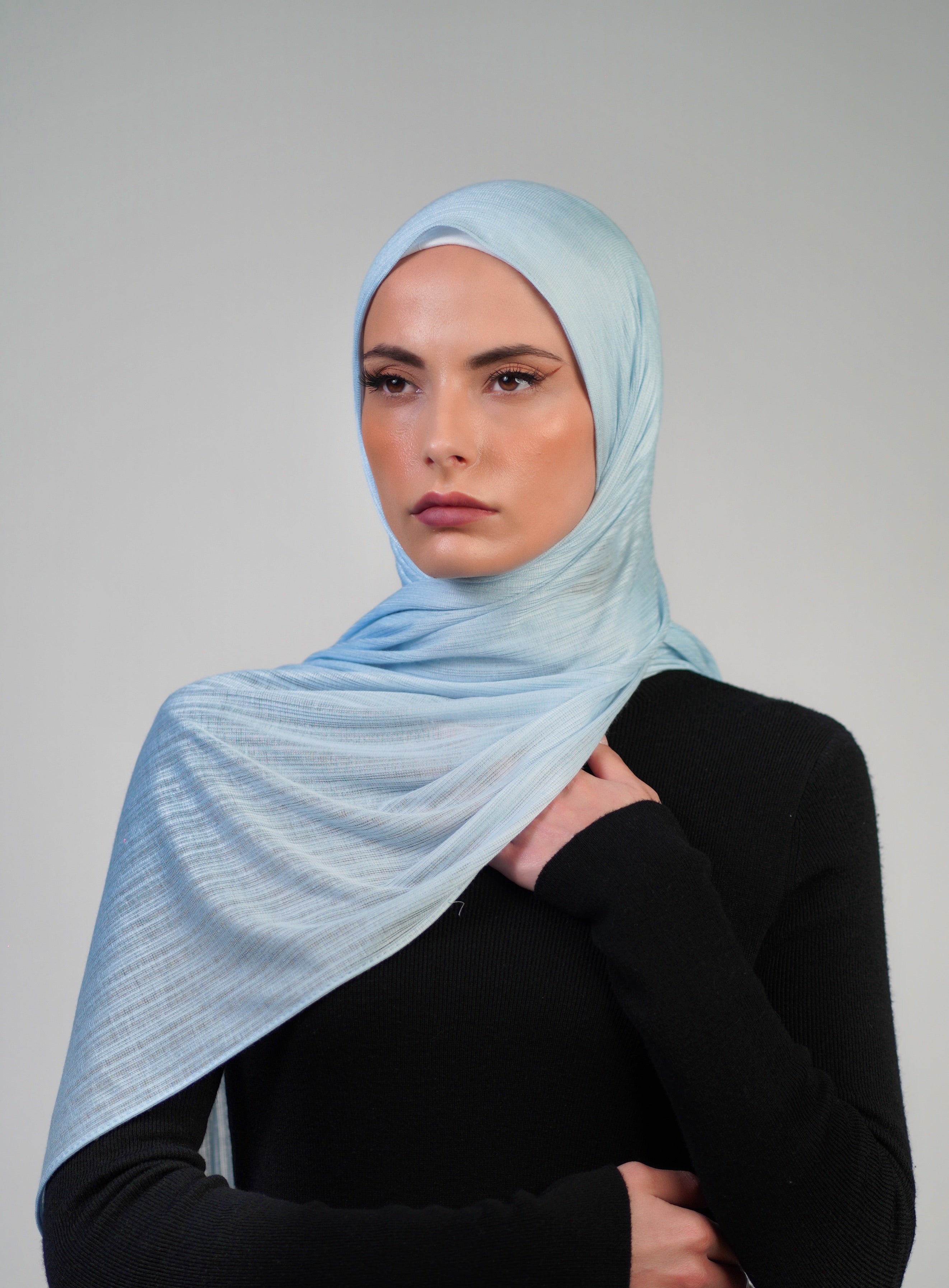 Striped Double Stretch  Voile