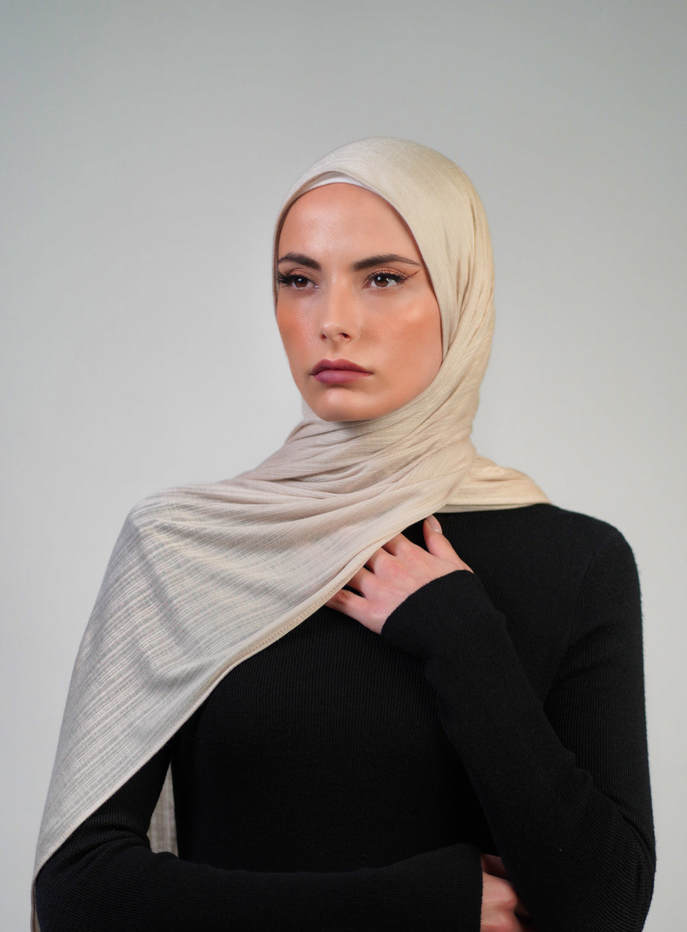 Striped Double Stretch  Voile