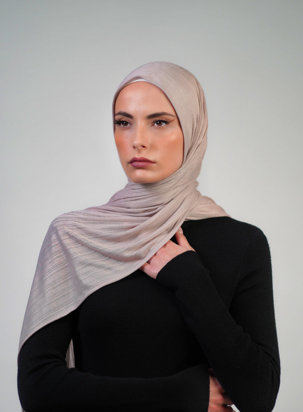 Striped Double Stretch  Voile