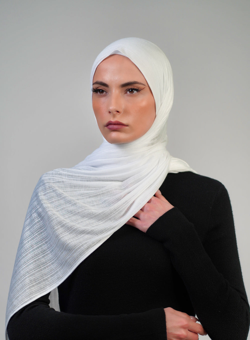 Striped Double Stretch  Voile