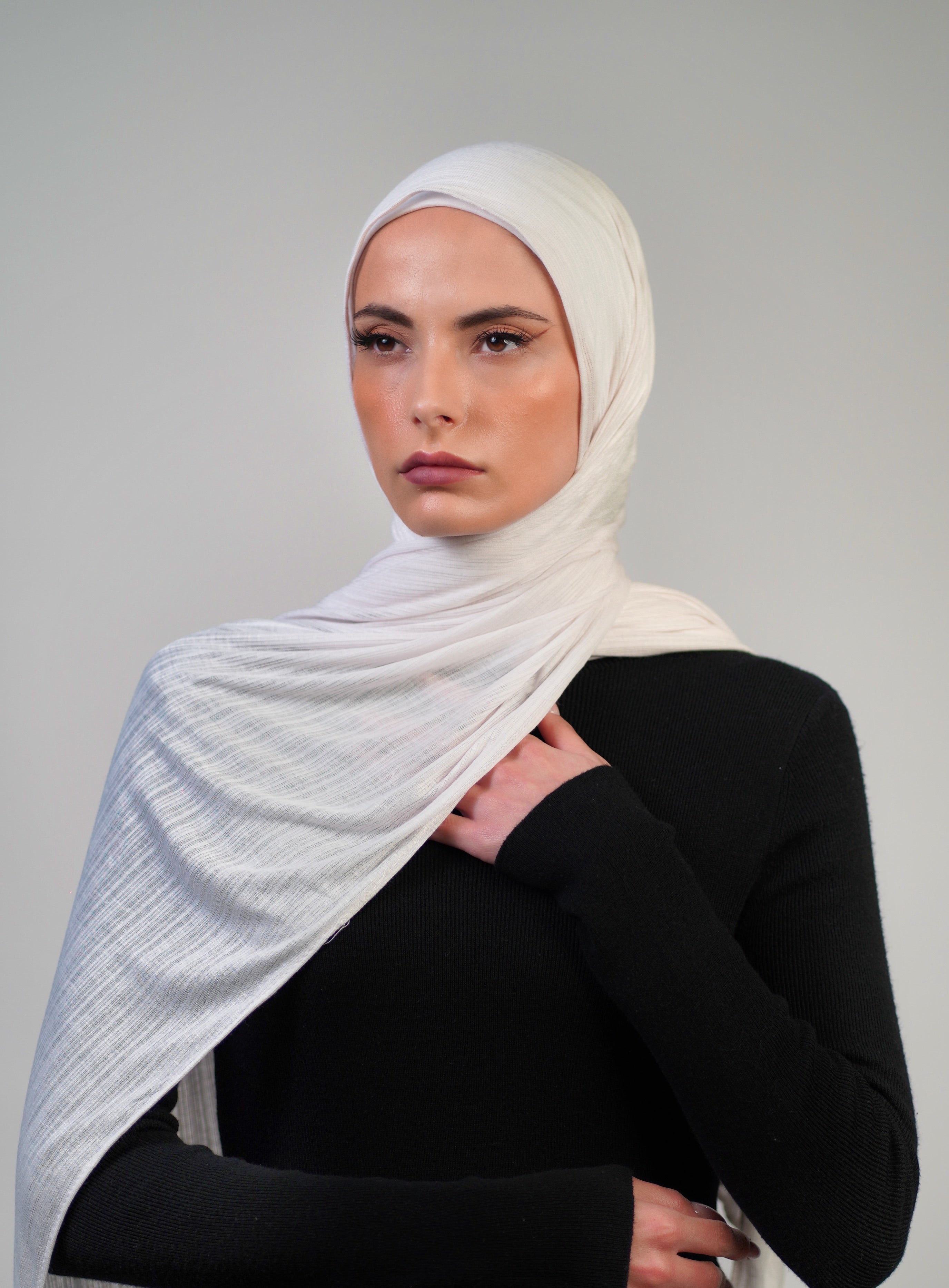 Striped Double Stretch  Voile