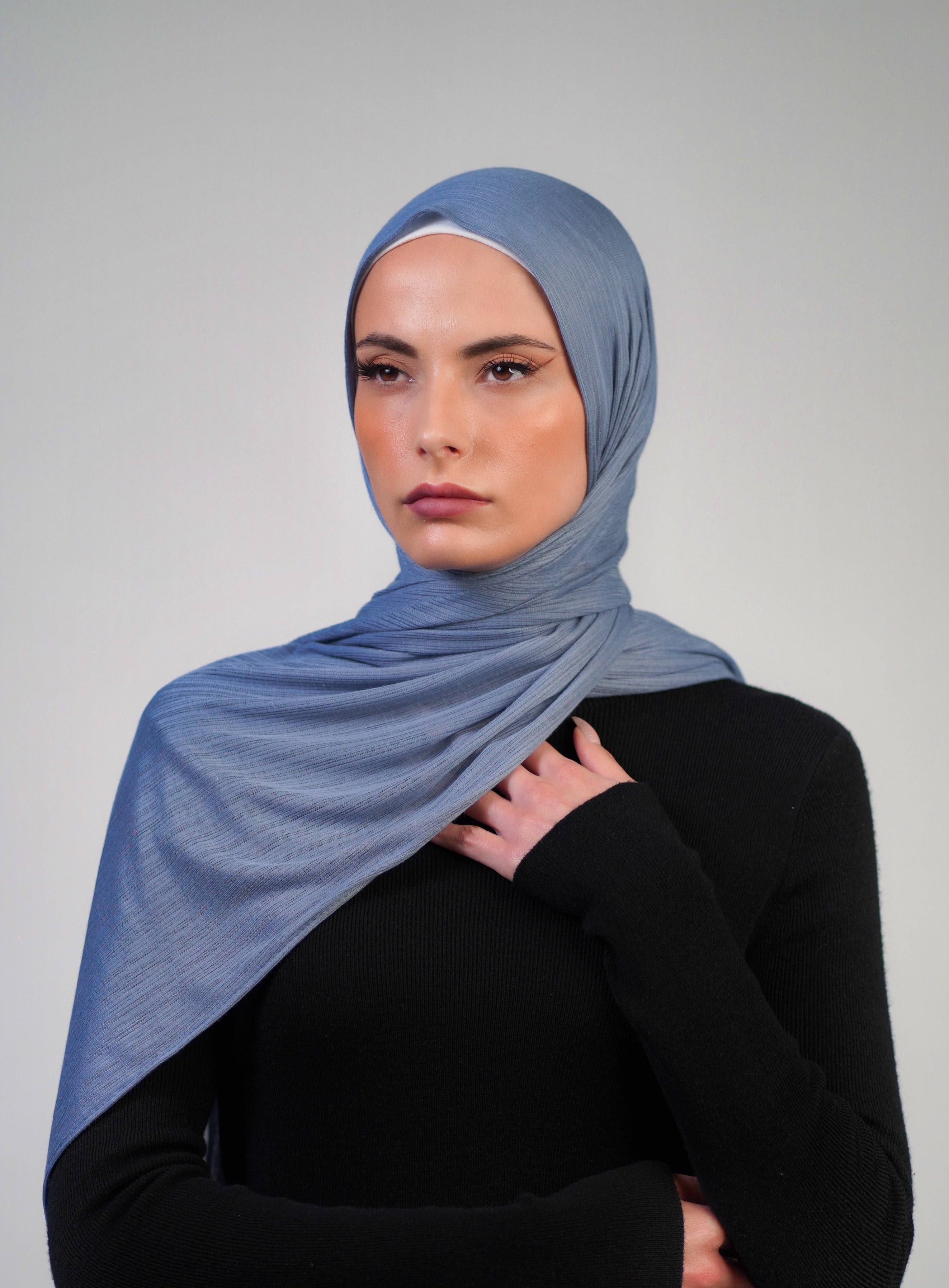 Striped Double Stretch  Voile