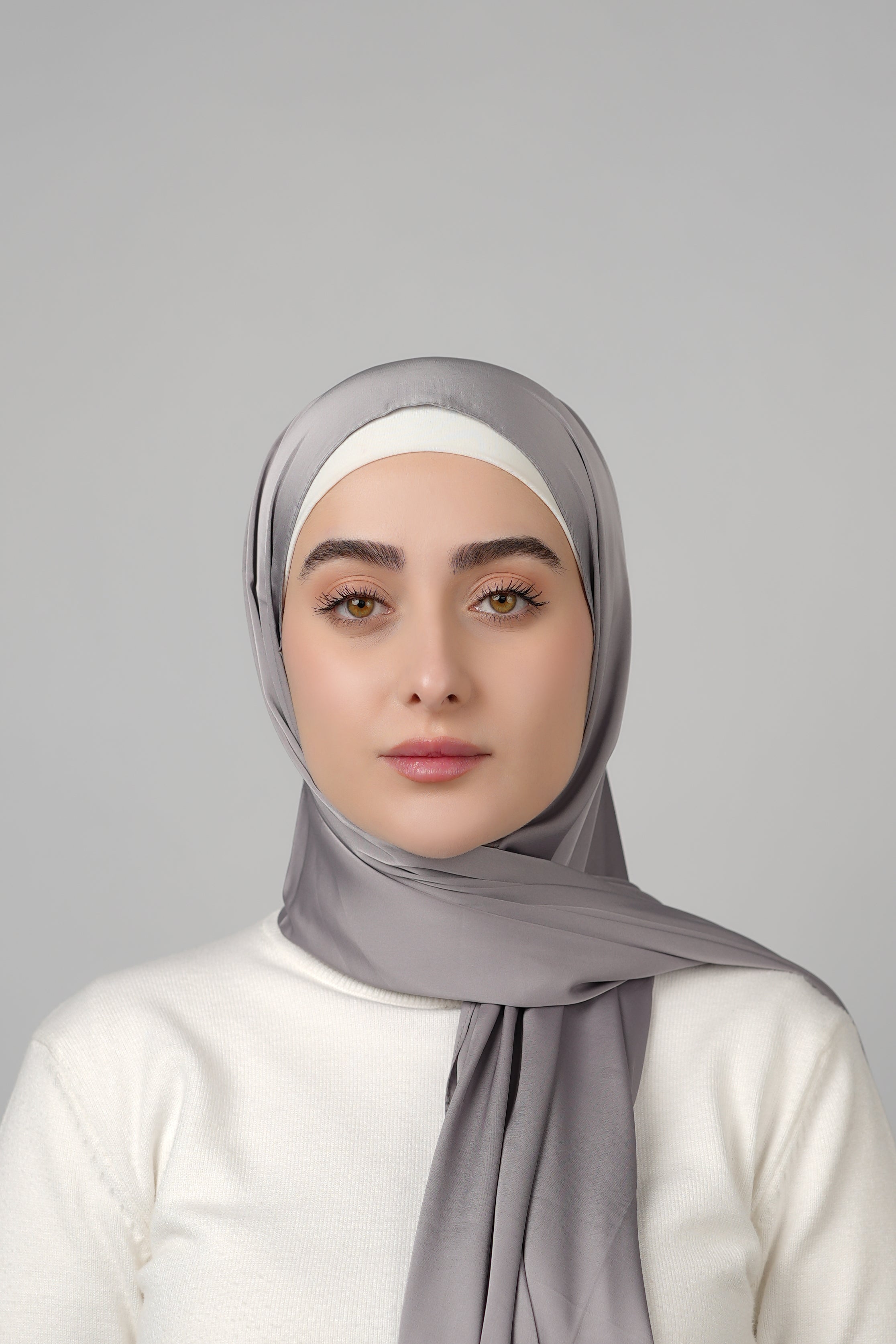 Plain Satin Hijab  Voile