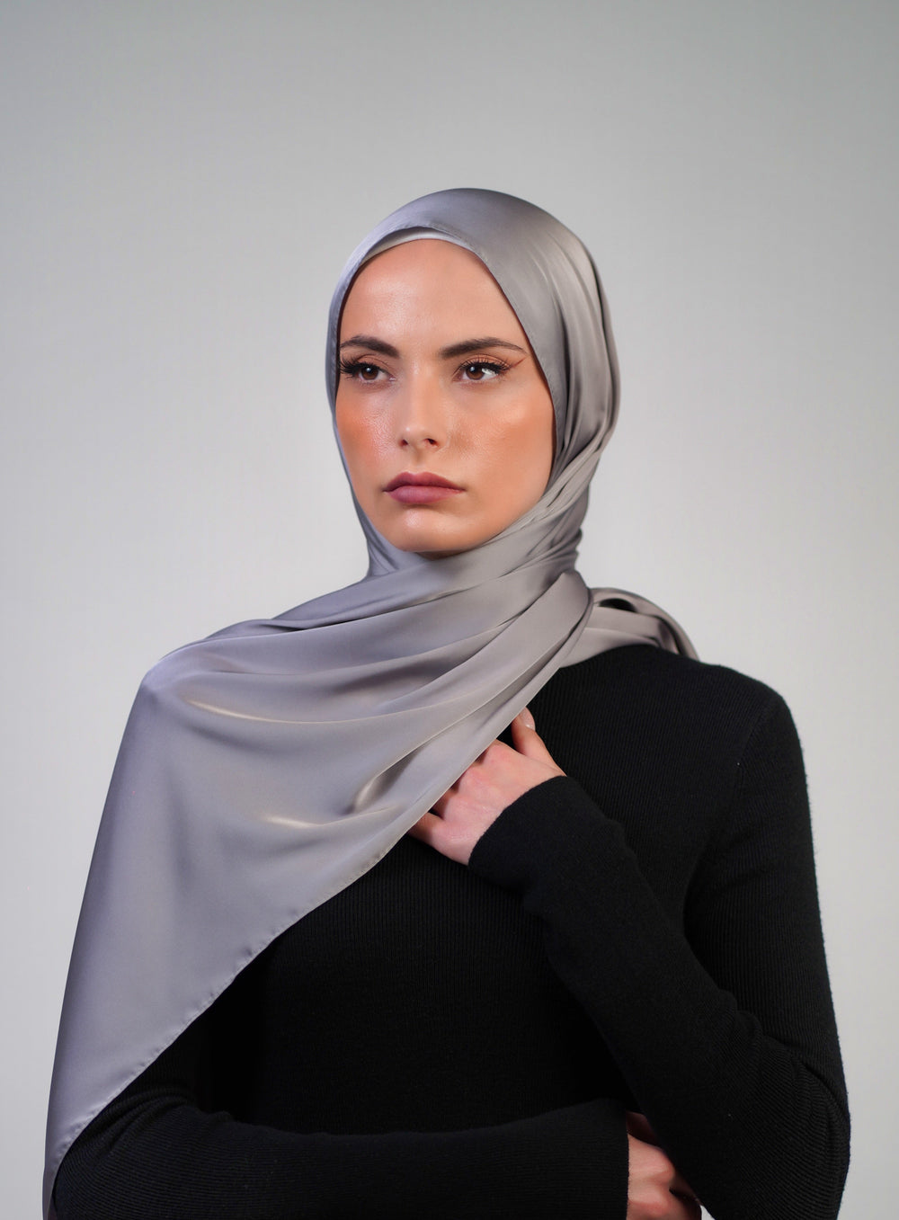 Plain Satin Hijab  Voile