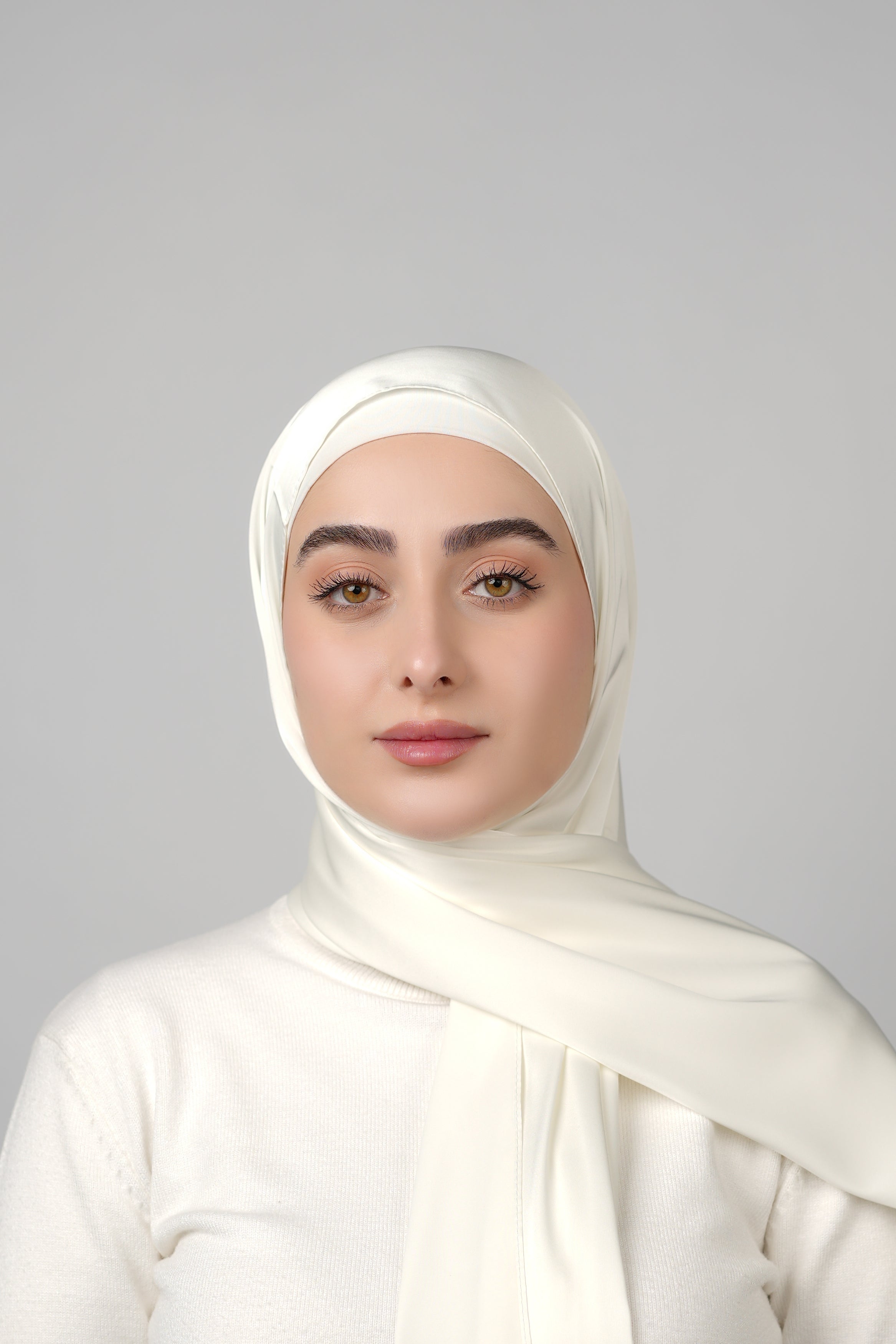 Plain Satin Hijab  Voile