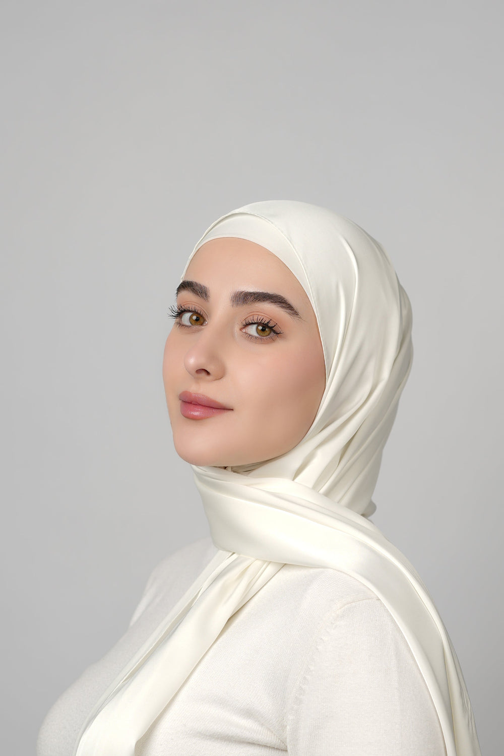 Plain Satin Hijab  Voile