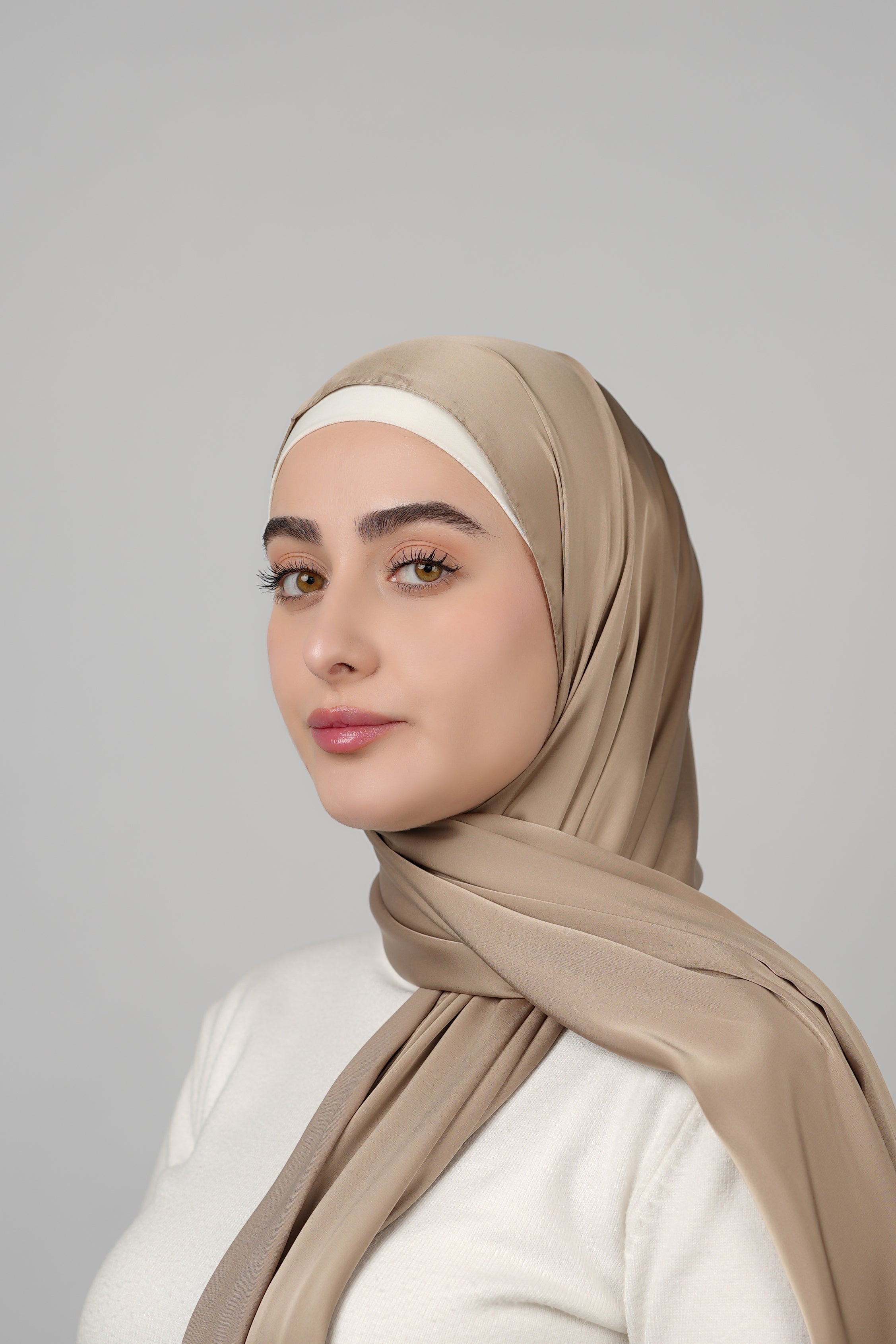 Plain Satin Hijab  Voile