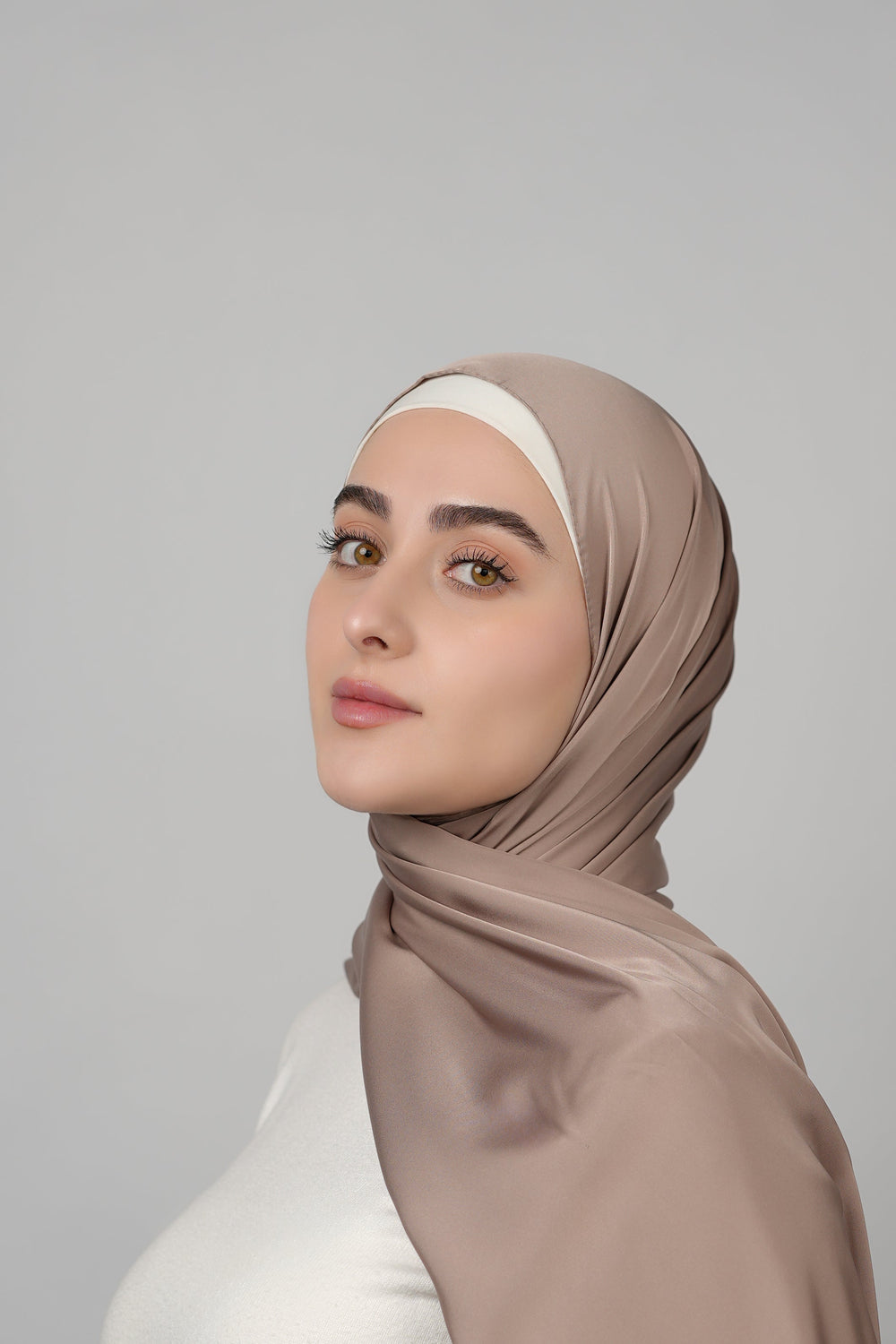 Plain Satin Hijab  Voile