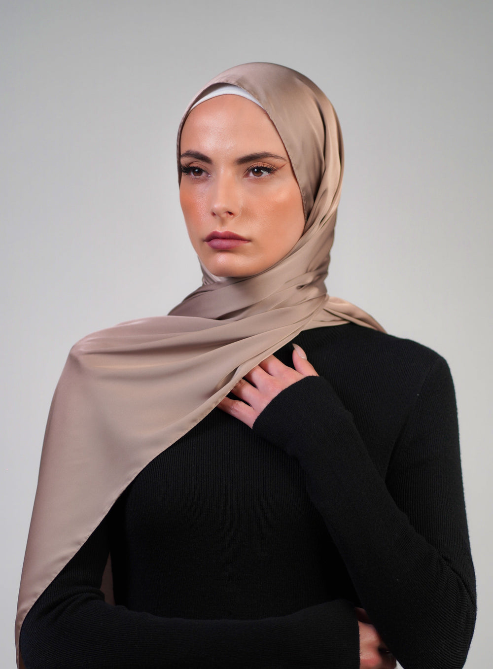 Plain Satin Hijab  Voile