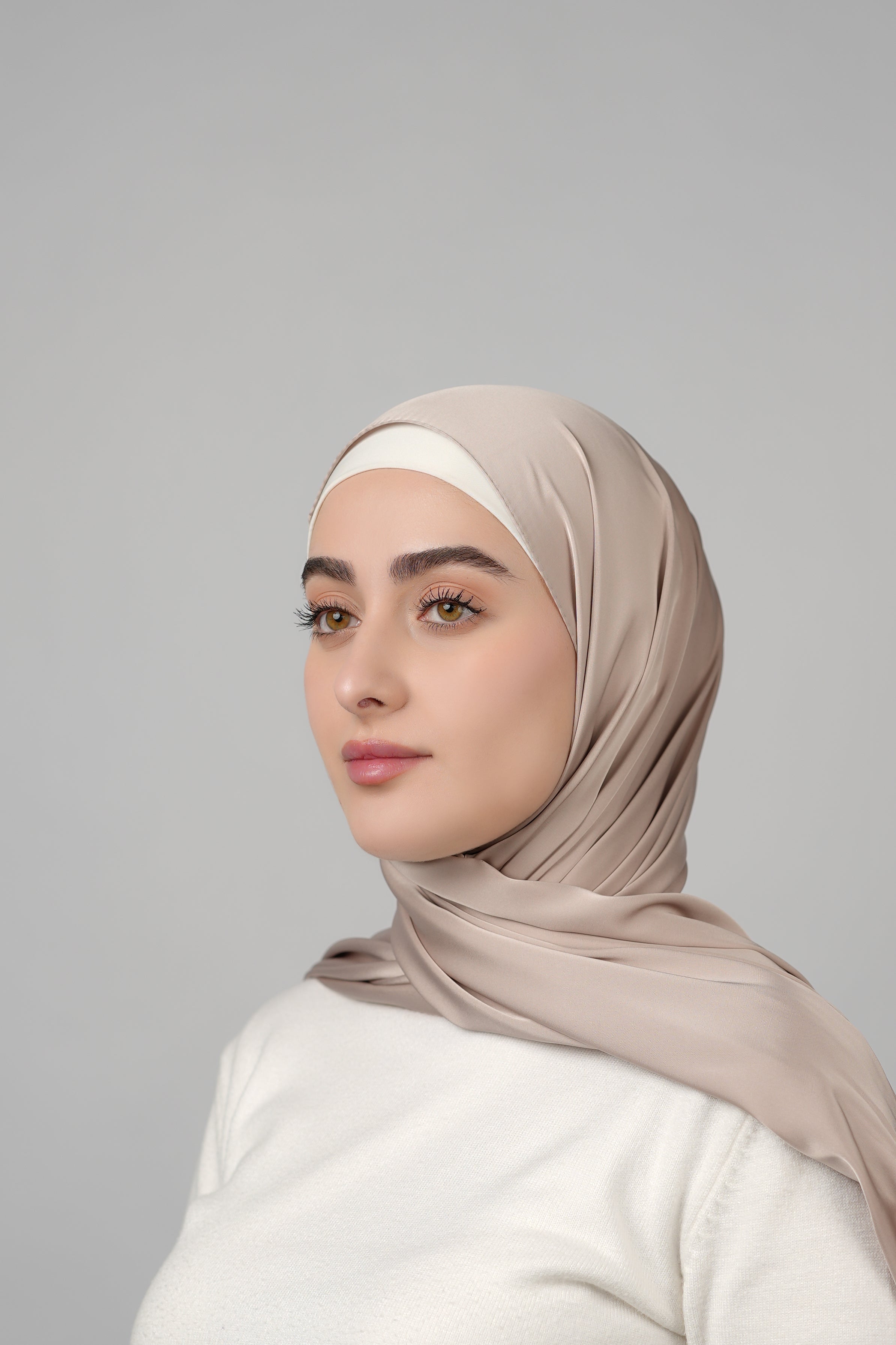 Plain Satin Hijab  Voile