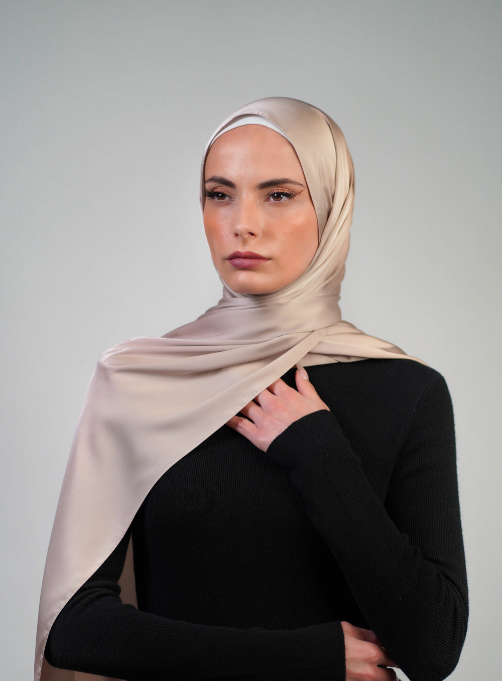 Plain Satin Hijab  Voile