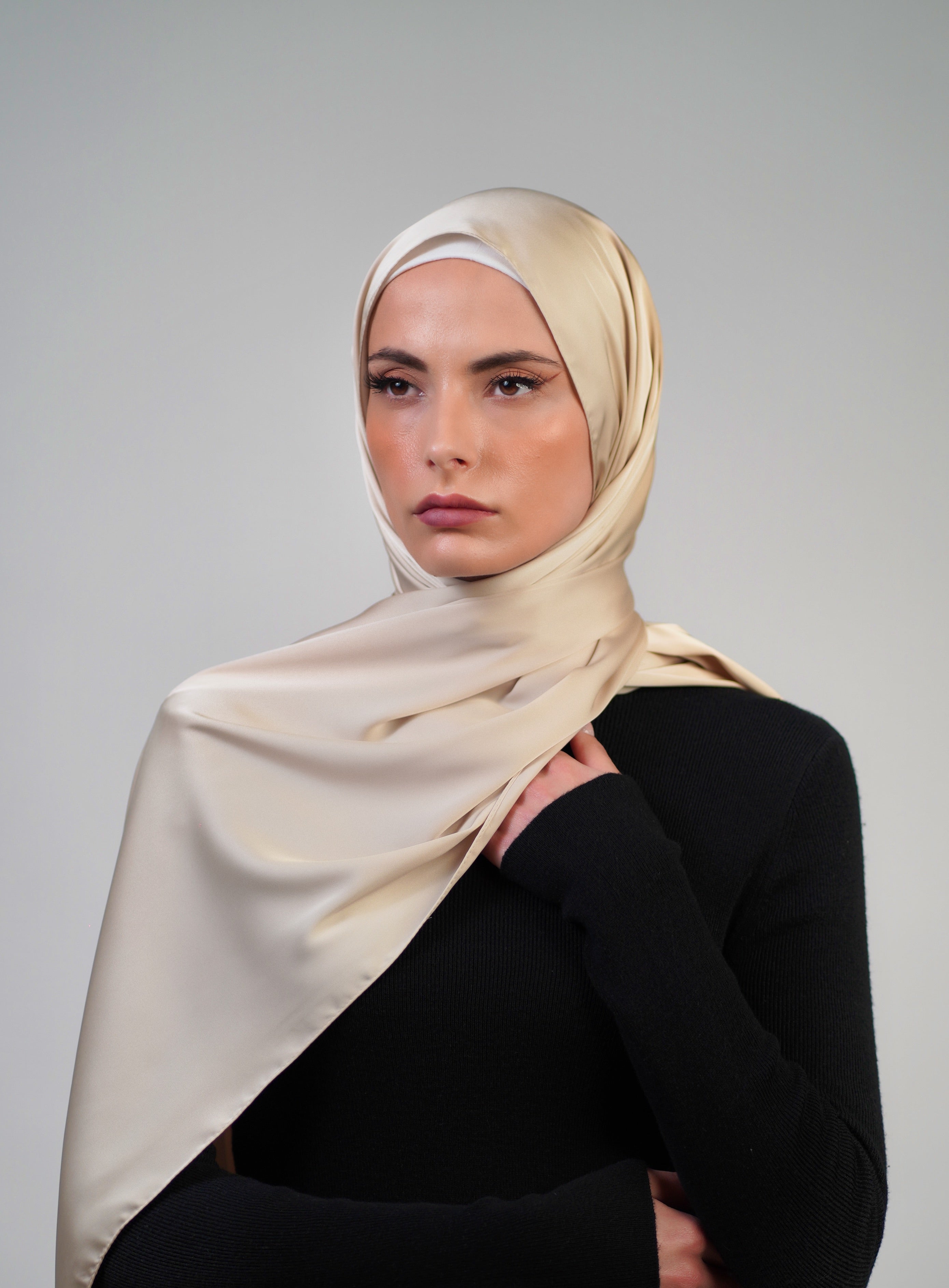 Plain Satin Hijab  Voile