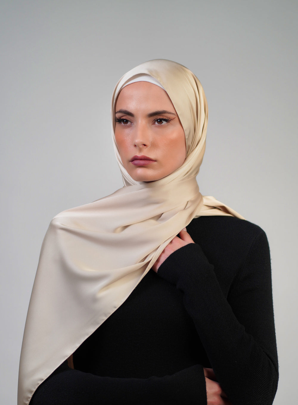 Plain Satin Hijab  Voile