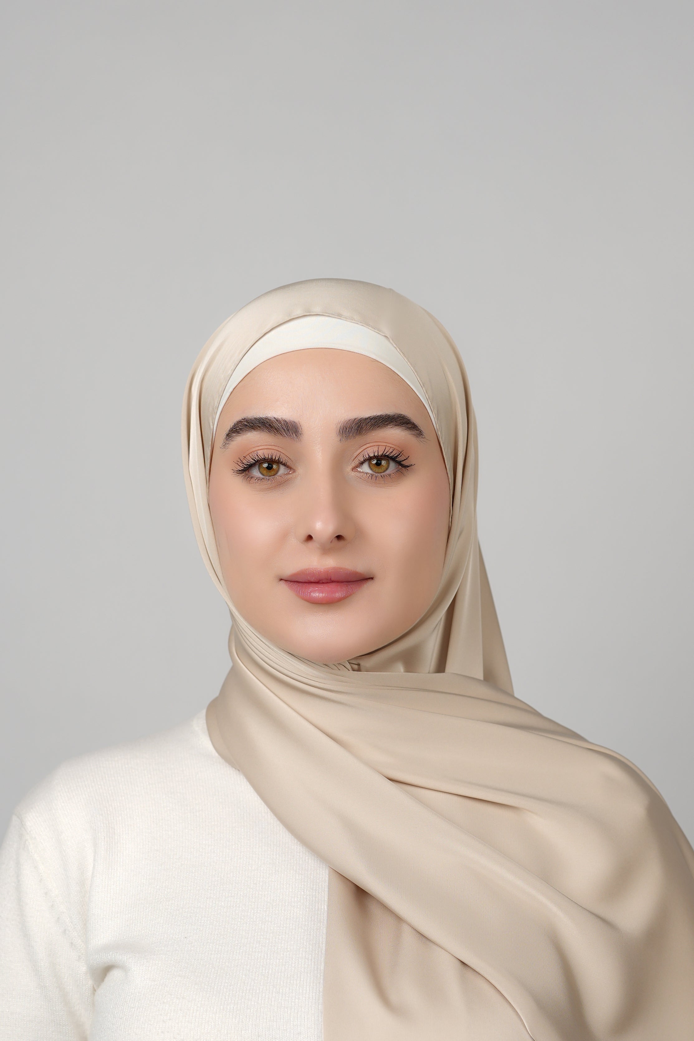 Plain Satin Hijab  Voile