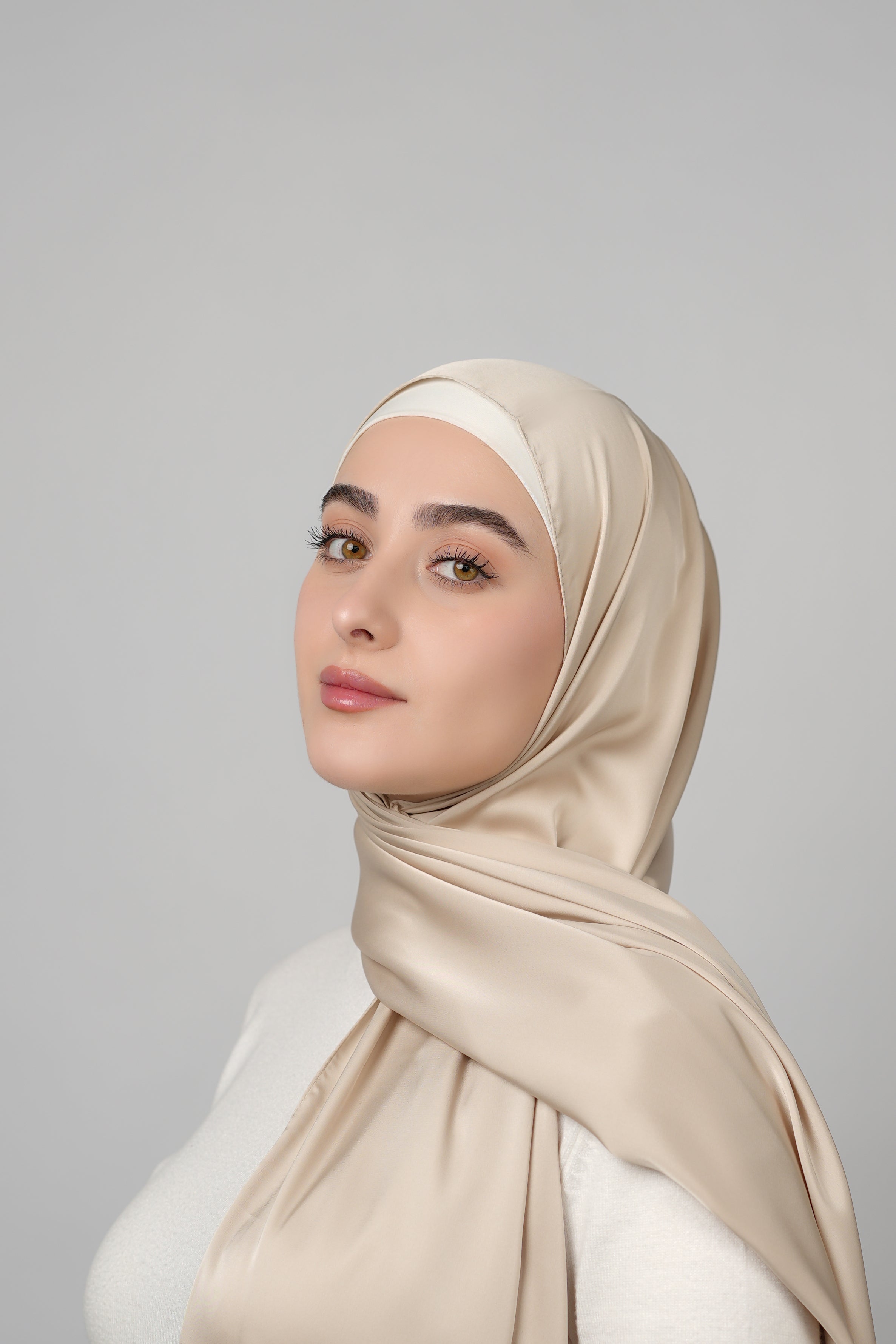 Plain Satin Hijab  Voile