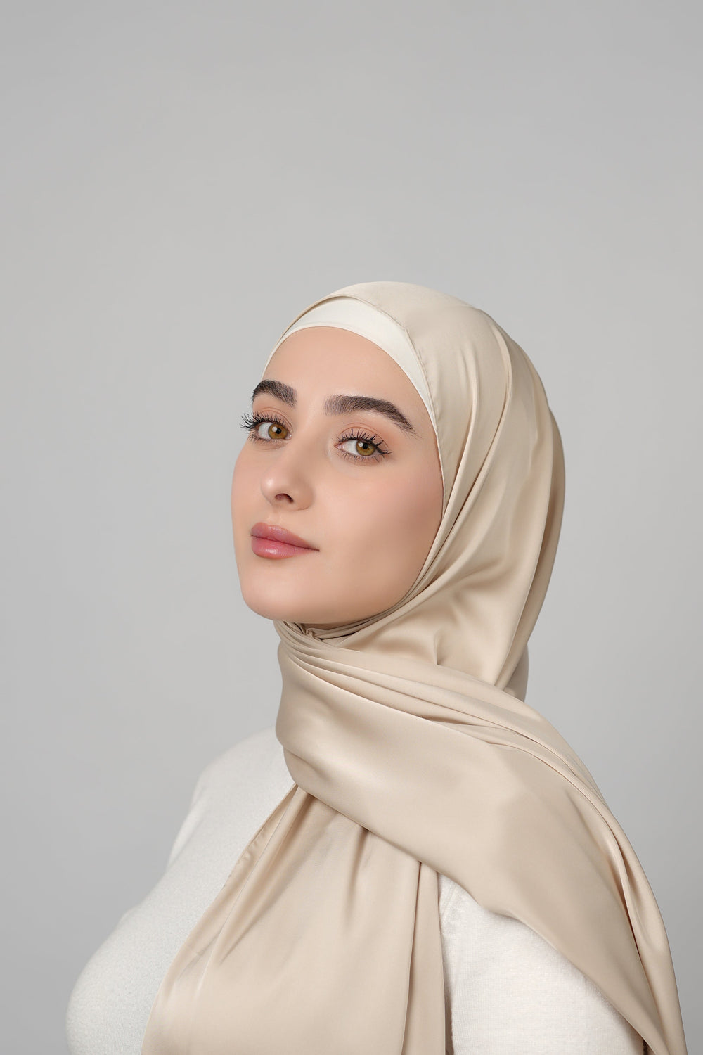 Plain Satin Hijab  Voile