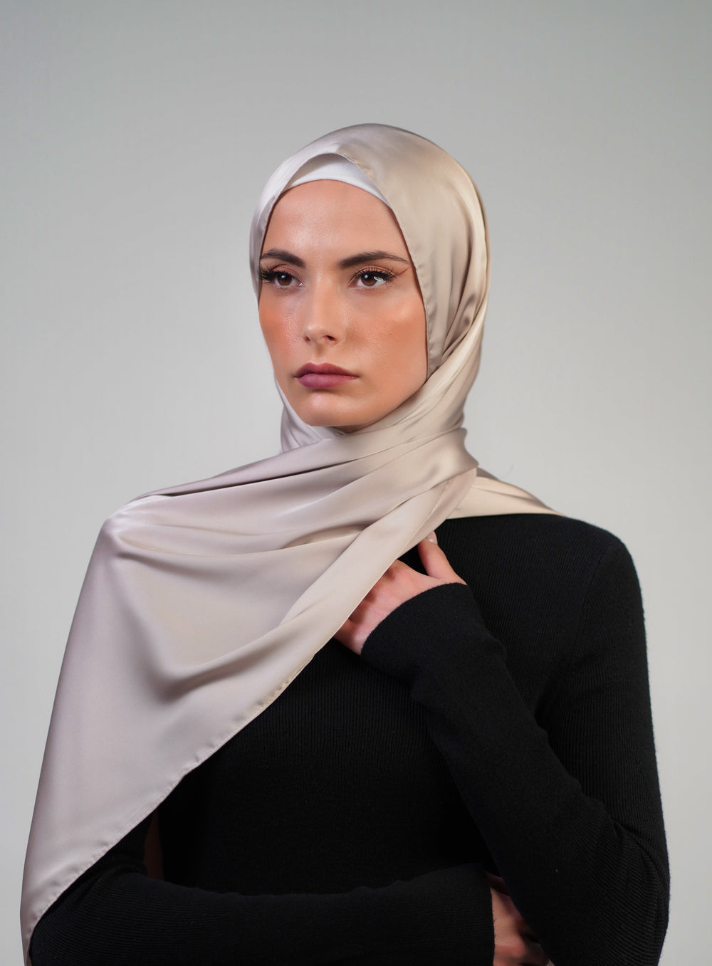 Plain Satin Hijab  Voile