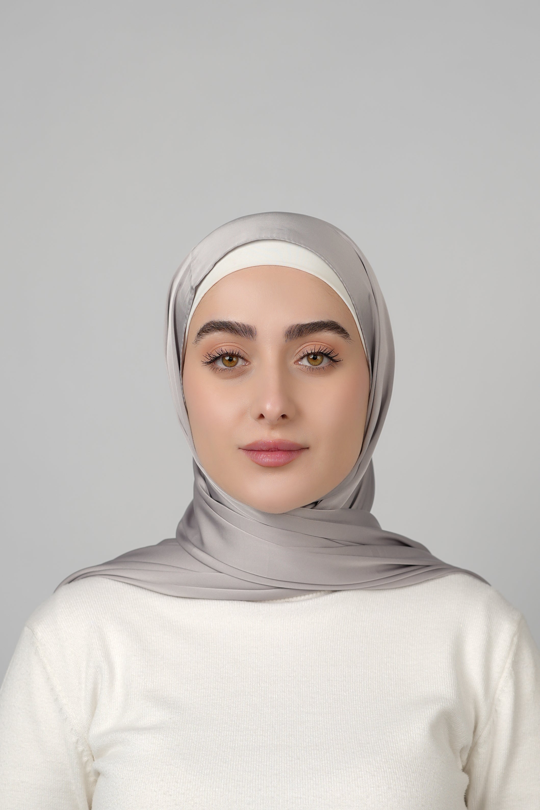Plain Satin Hijab  Voile