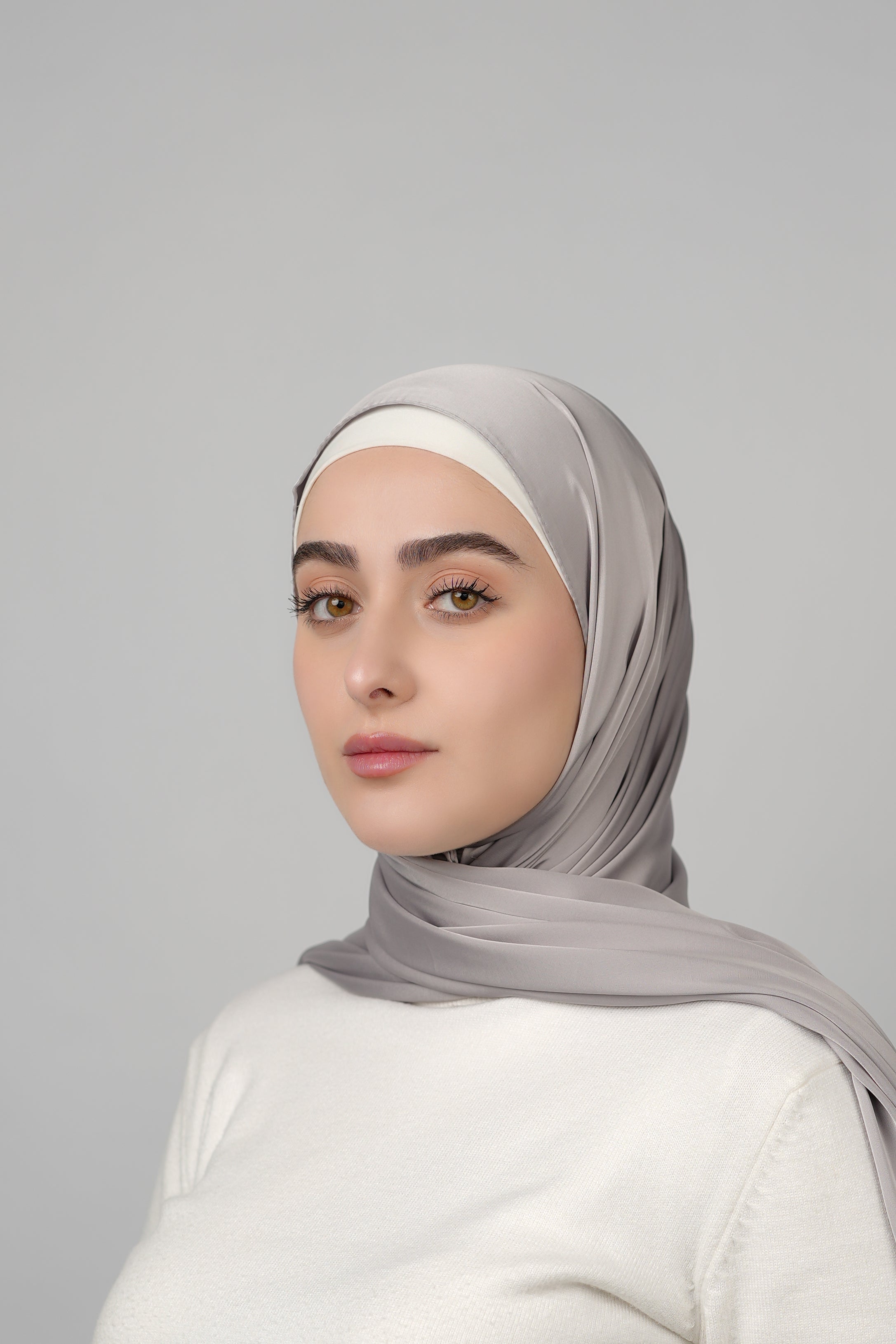 Plain Satin Hijab  Voile