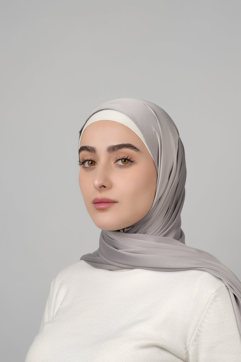 Plain Satin Hijab  Voile