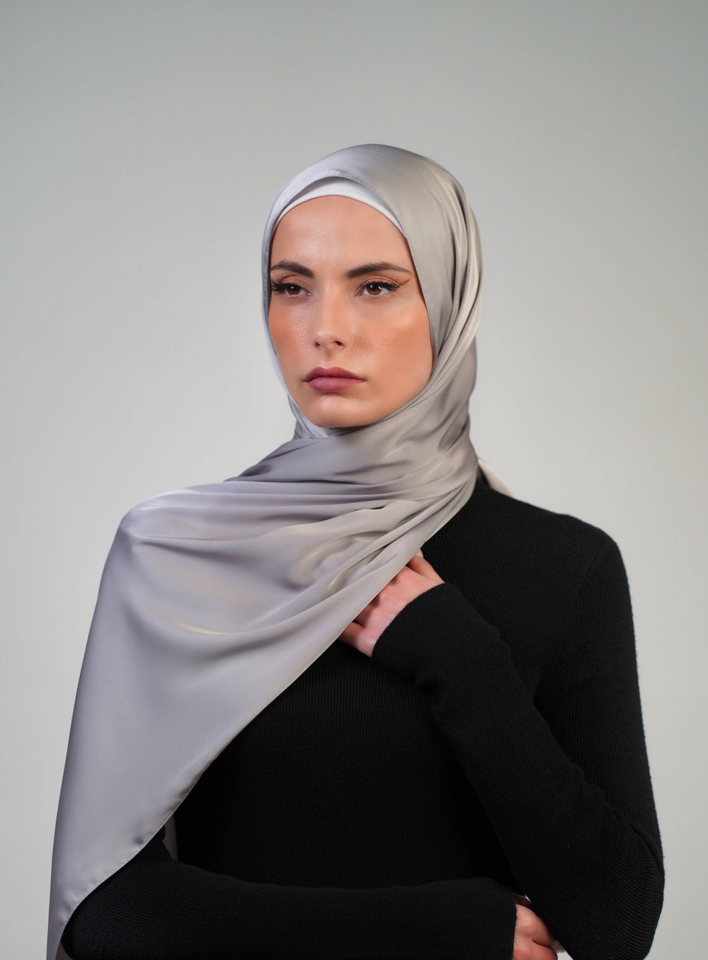 Plain Satin Hijab  Voile