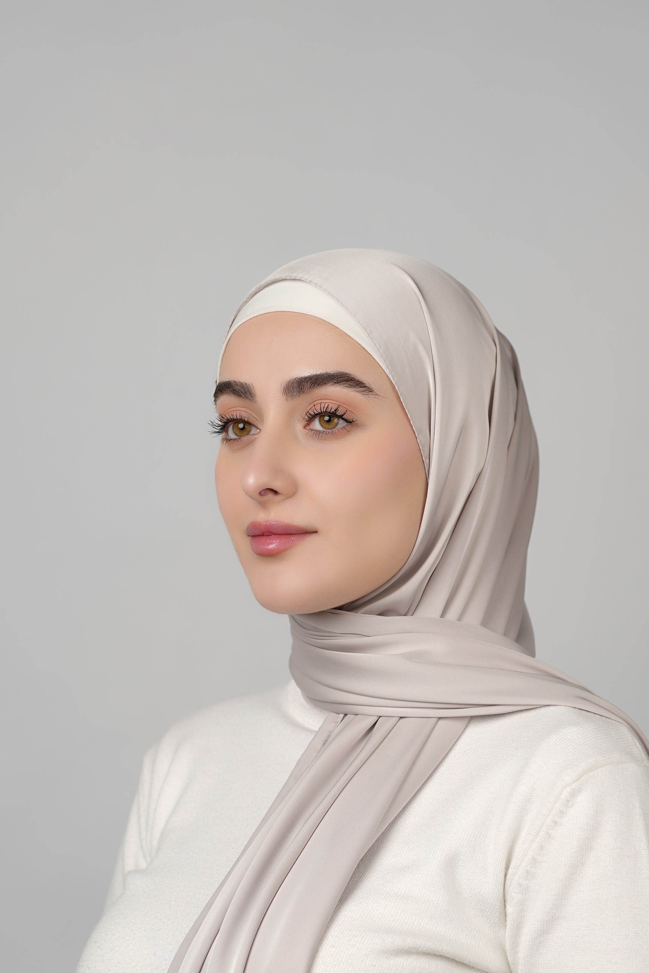 Plain Satin Hijab  Voile