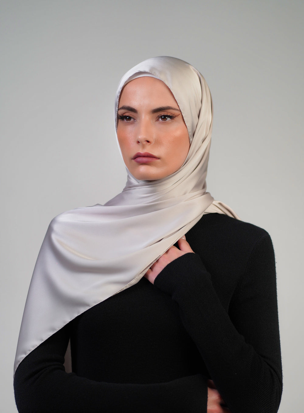 Plain Satin Hijab  Voile