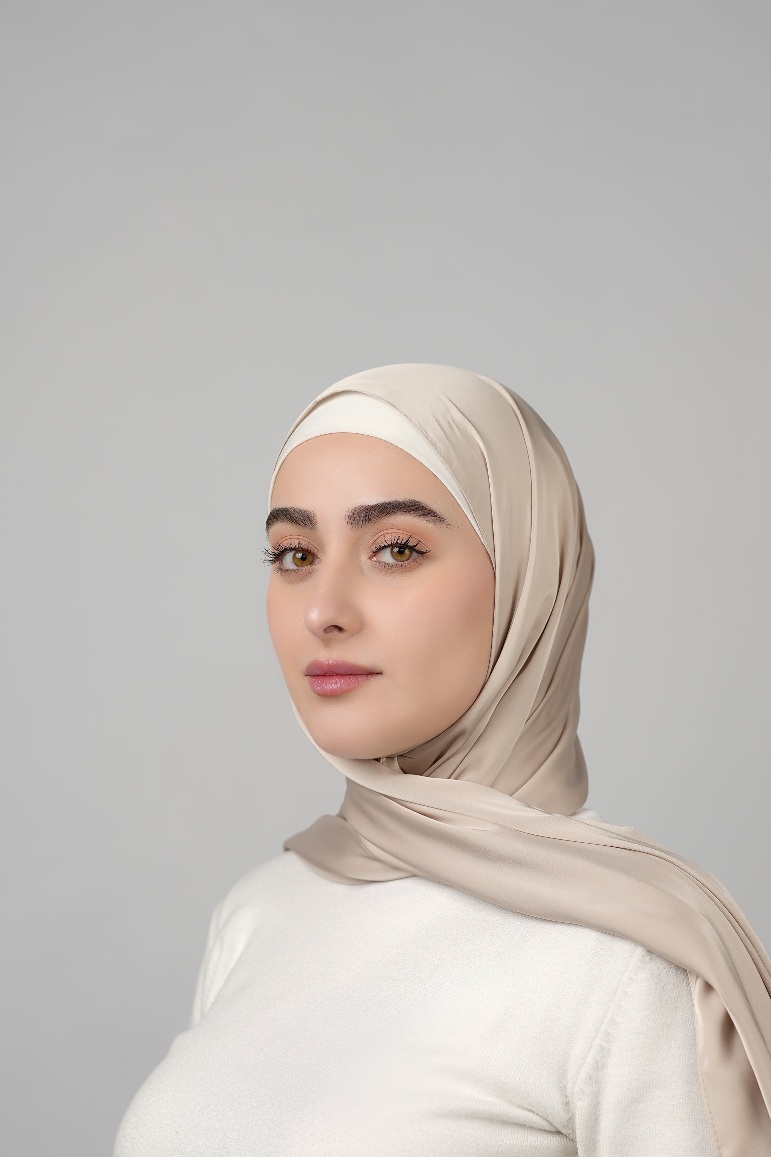 Plain Satin Hijab  Voile