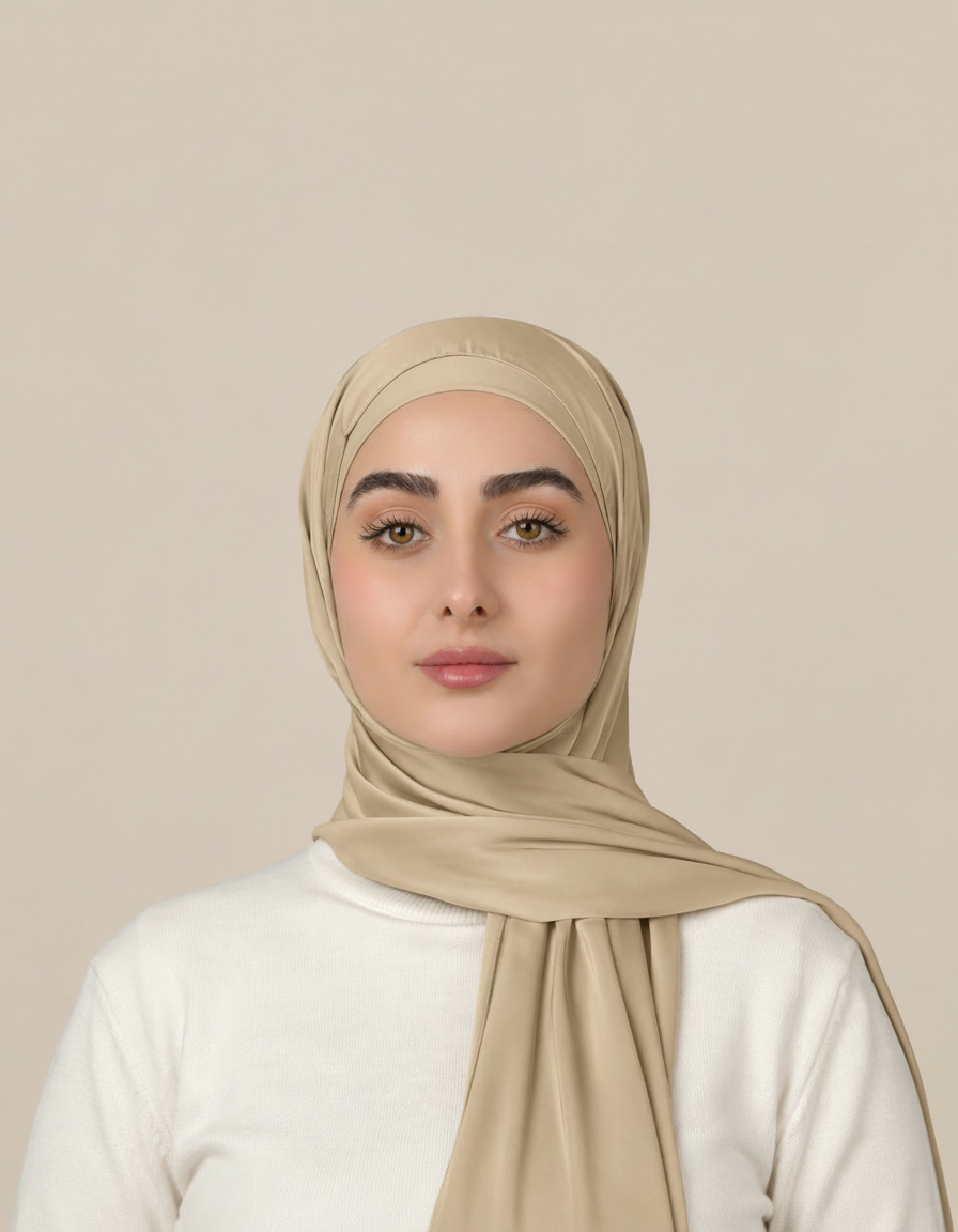 Plain Satin Hijab  Voile