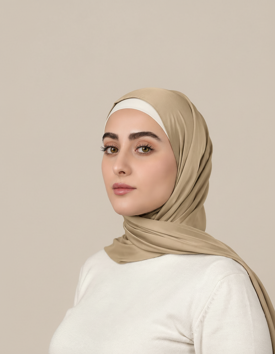 Plain Satin Hijab  Voile