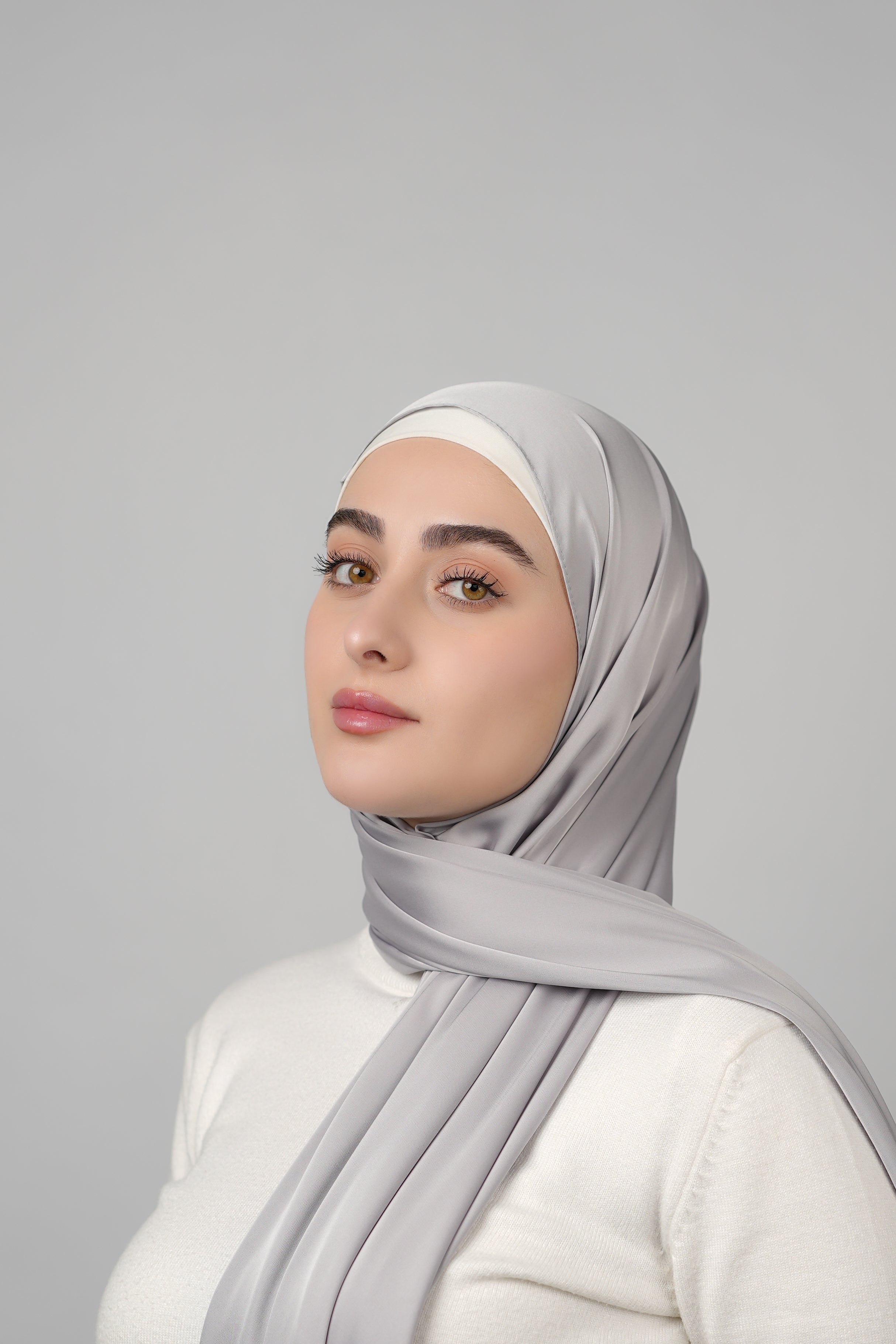 Plain Satin Hijab  Voile