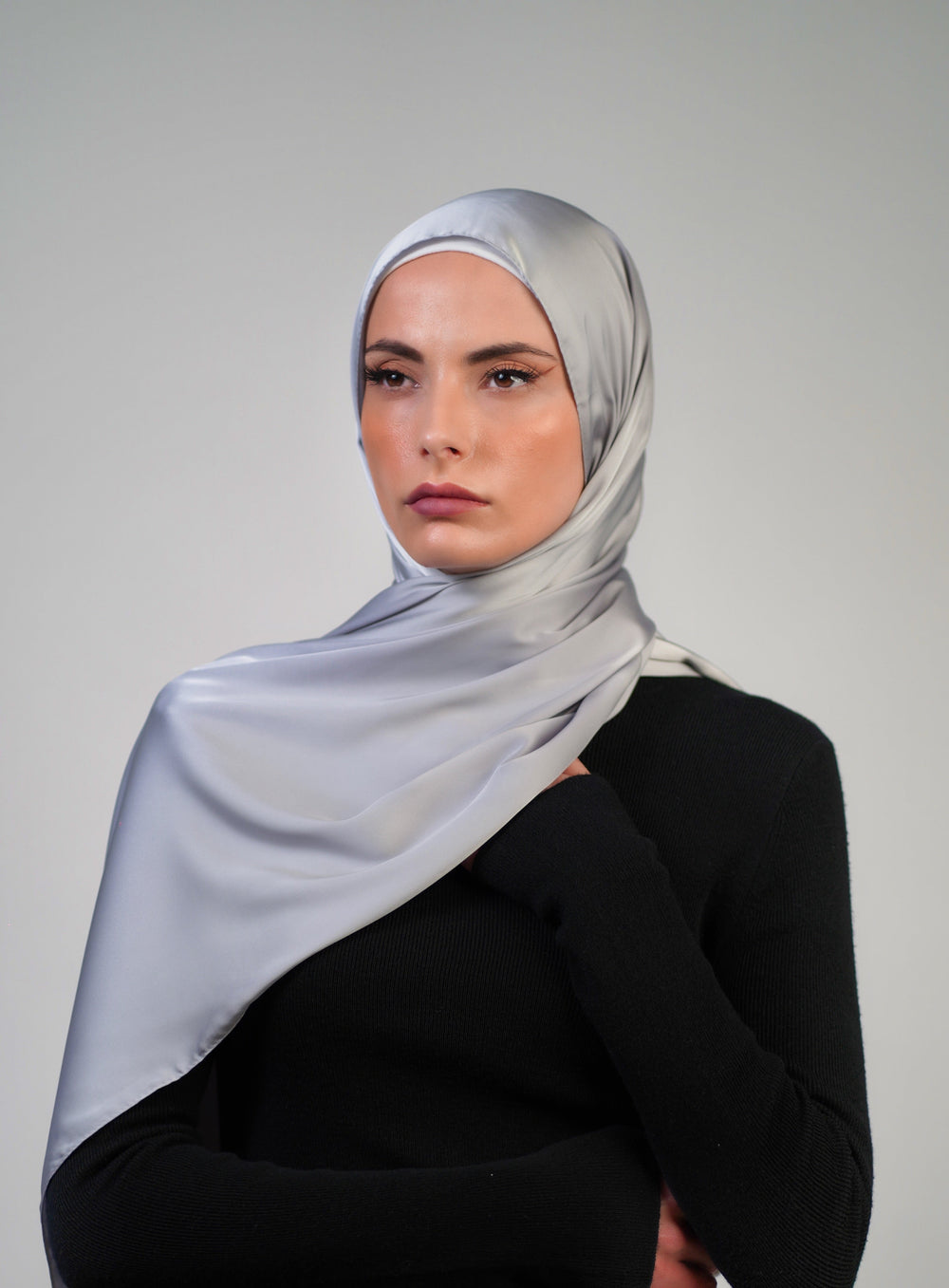 Plain Satin Hijab  Voile