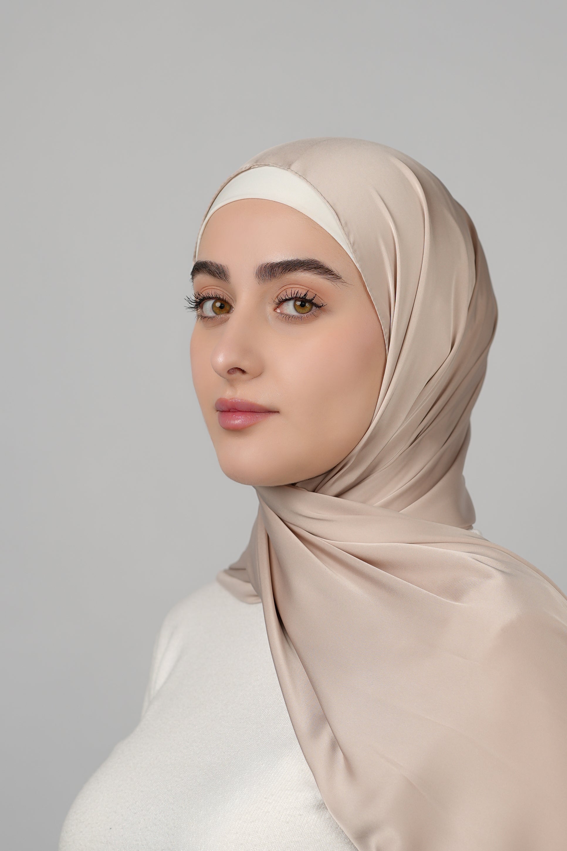 Plain Satin Hijab  Voile