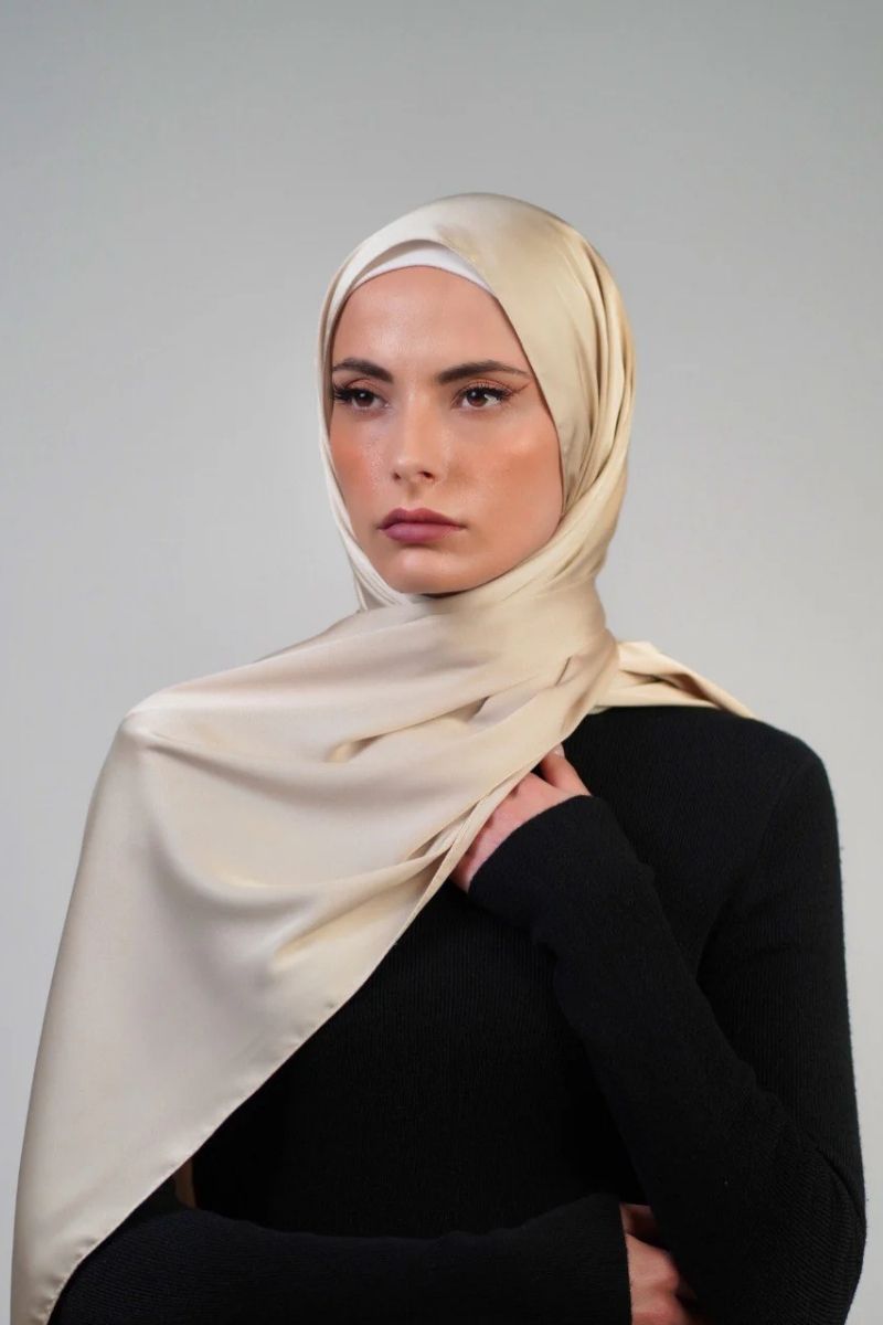 Plain Satin Hijab  Voile
