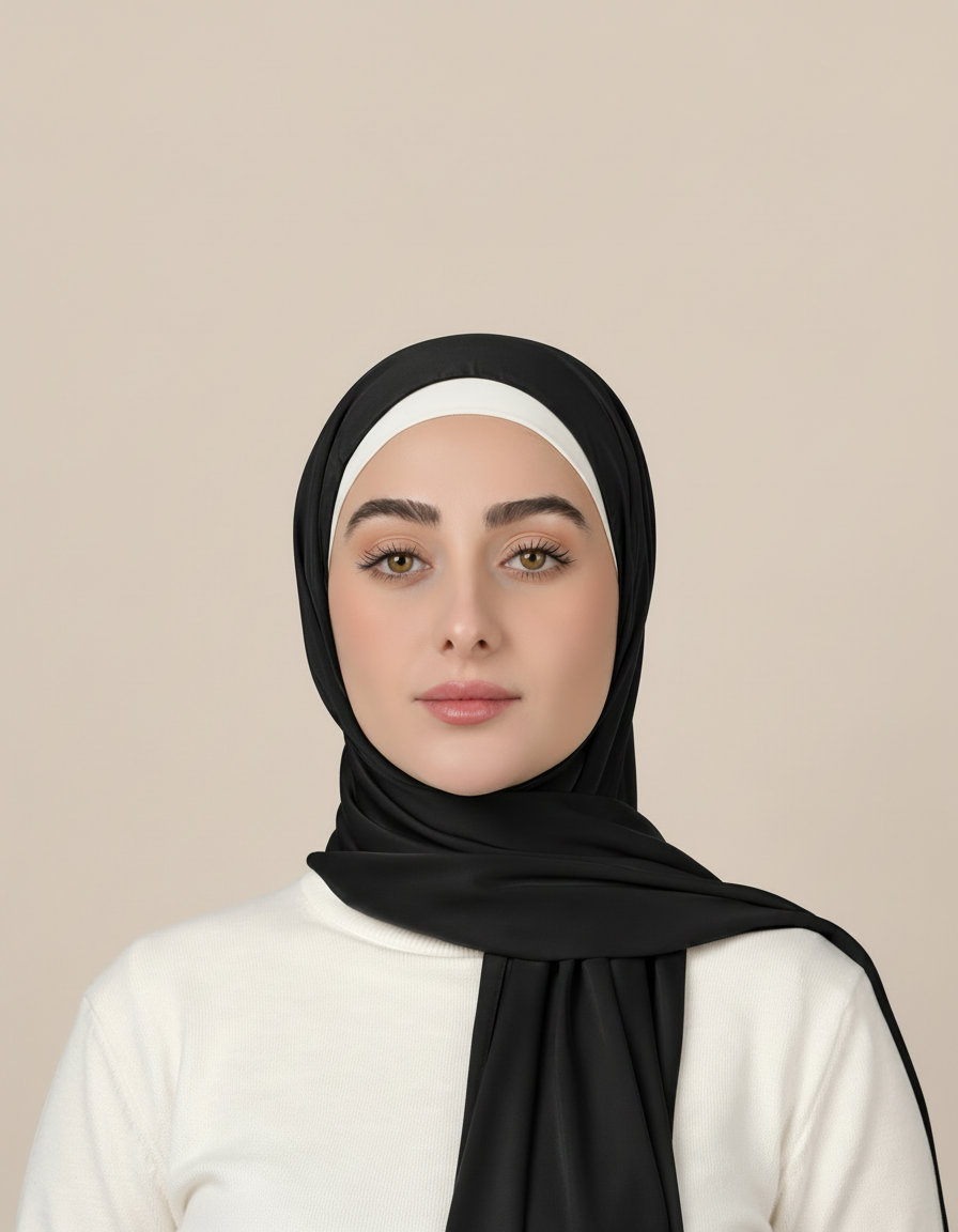 Plain Satin Hijab  Voile
