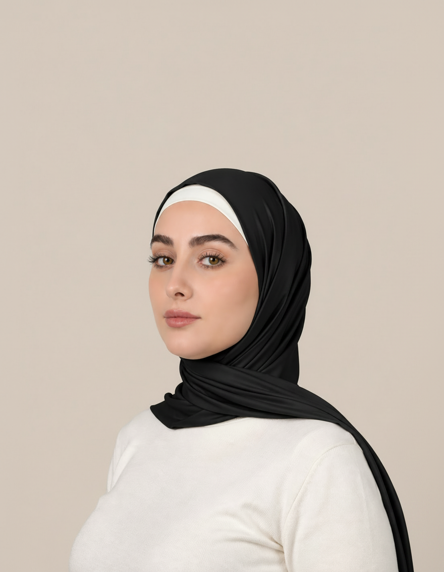 Plain Satin Hijab  Voile