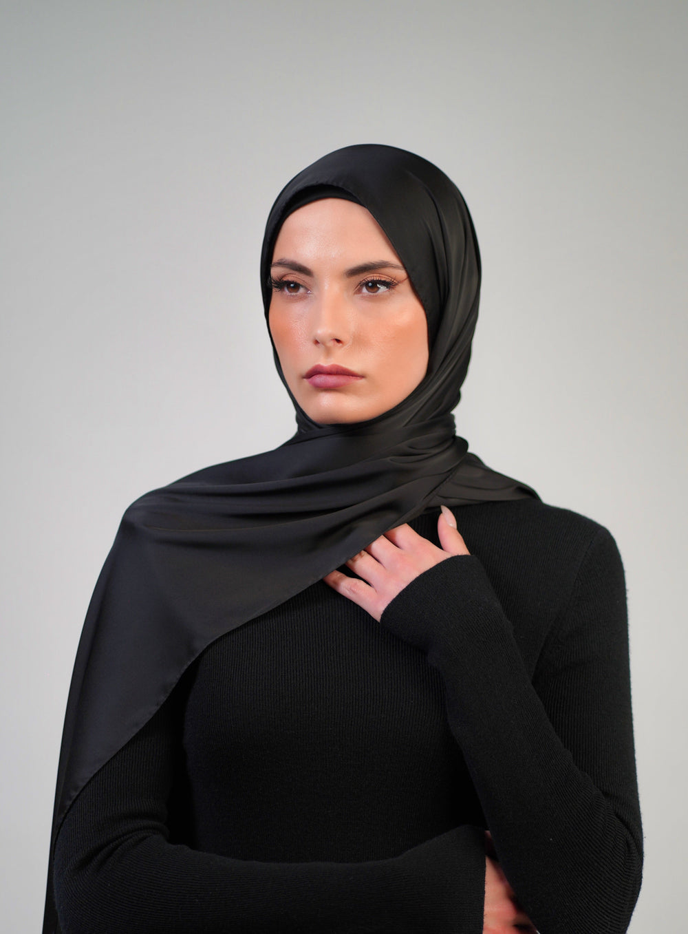 Plain Satin Hijab  Voile