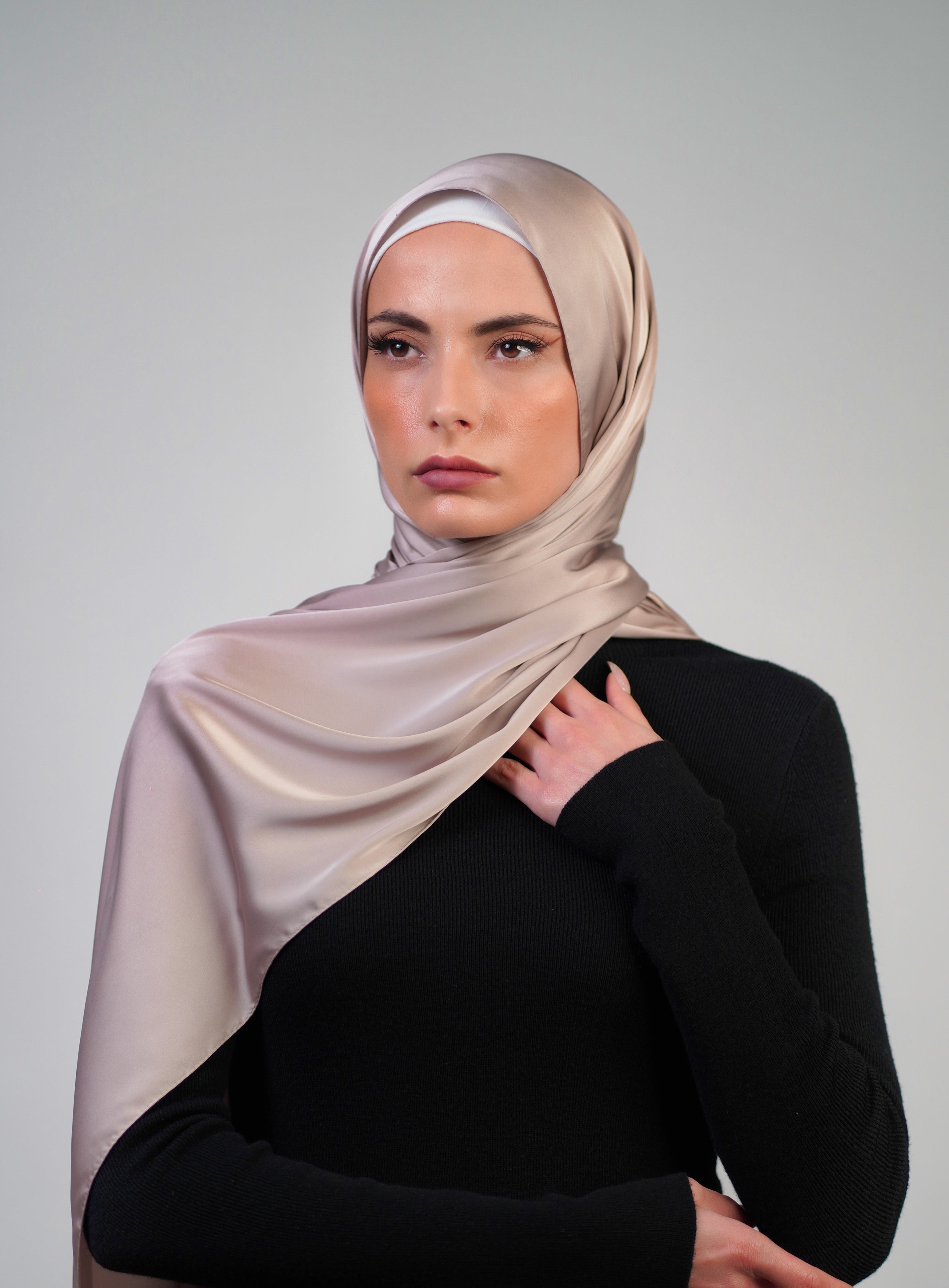 Plain Satin Hijab  Voile