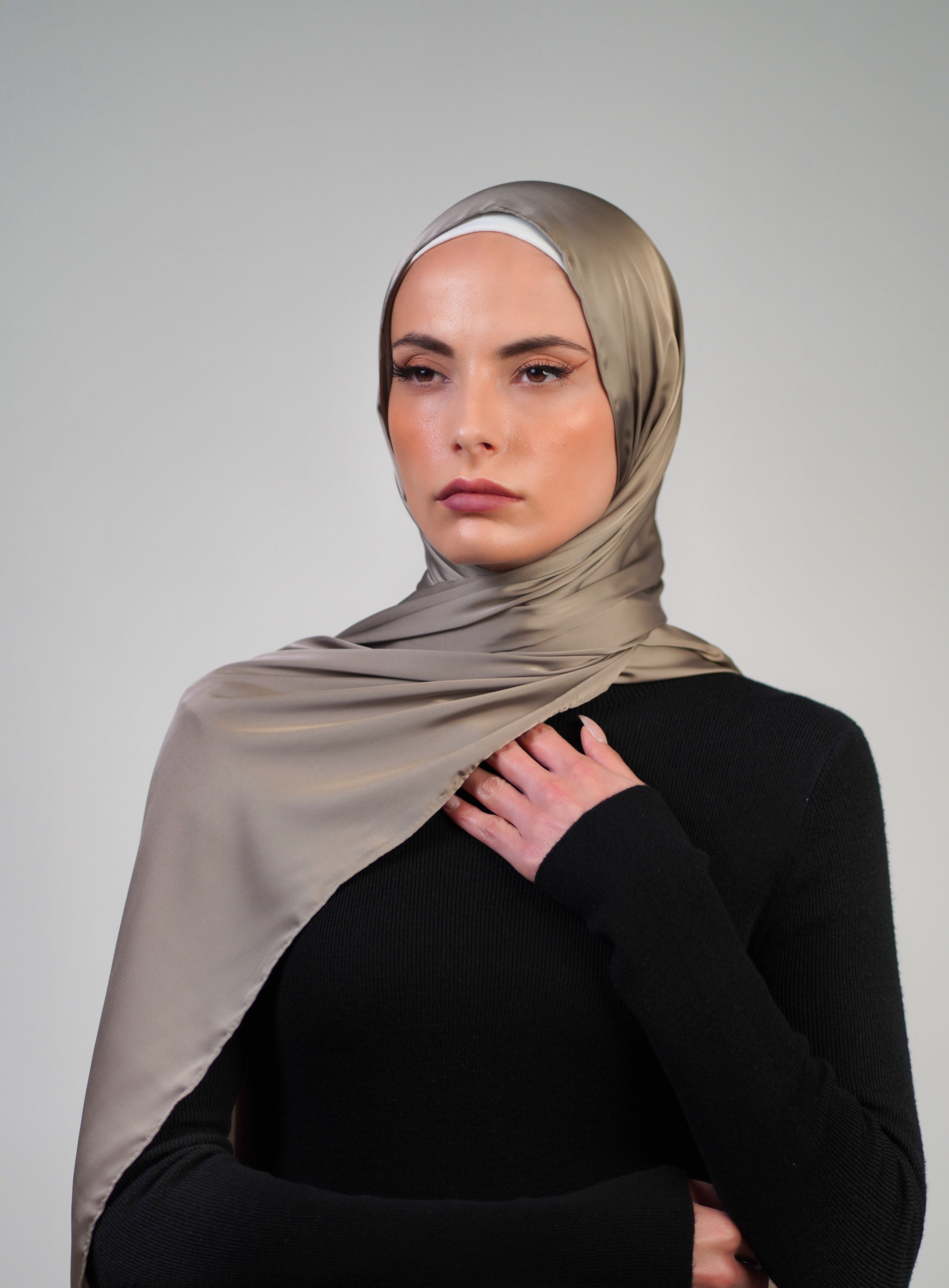 Plain Satin Hijab  Voile
