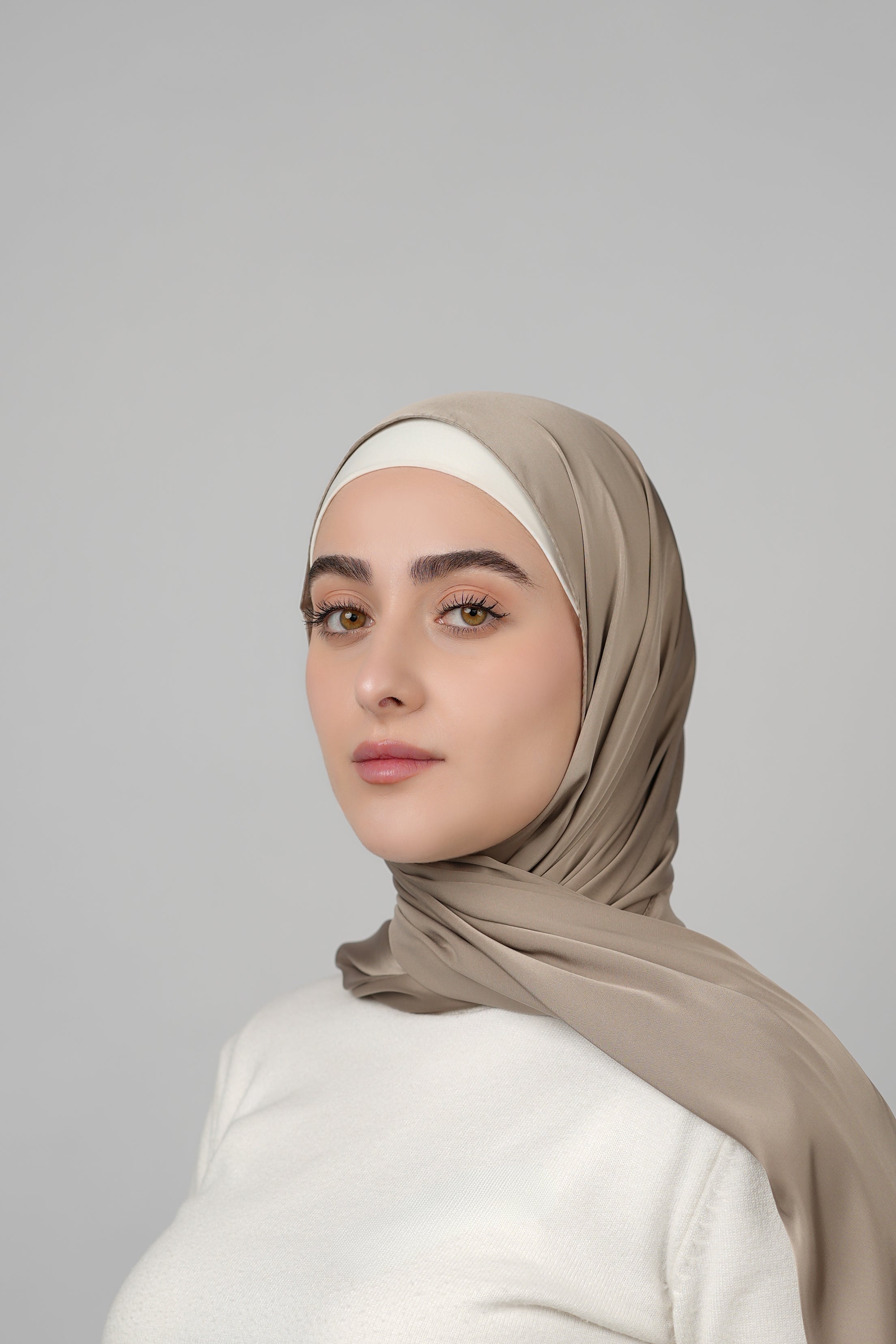 Plain Satin Hijab  Voile
