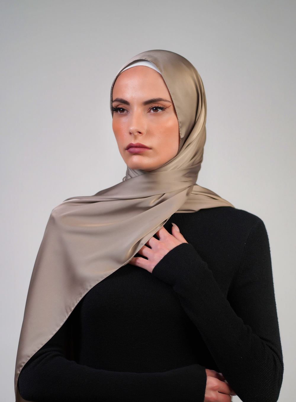 Plain Satin Hijab  Voile