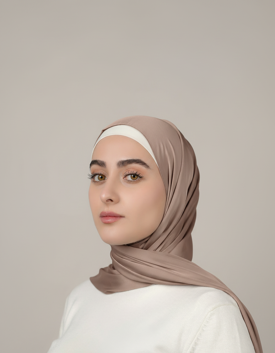 Plain Satin Hijab  Voile