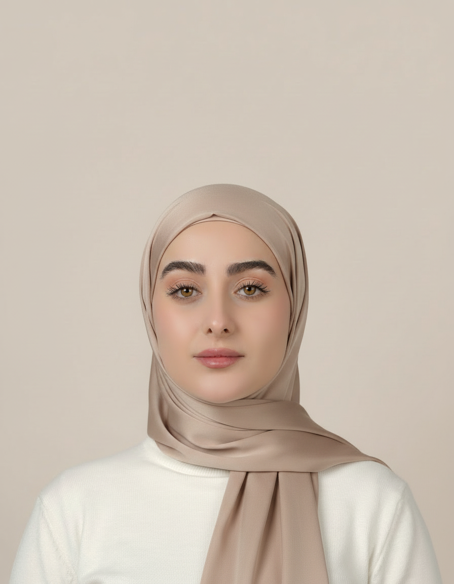 Plain Satin Hijab  Voile