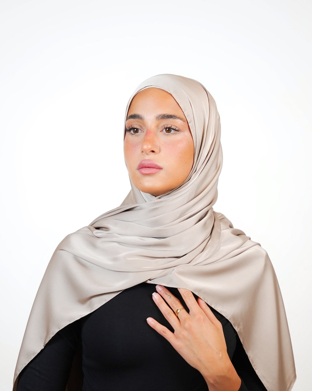 Plain Satin Hijab  Voile