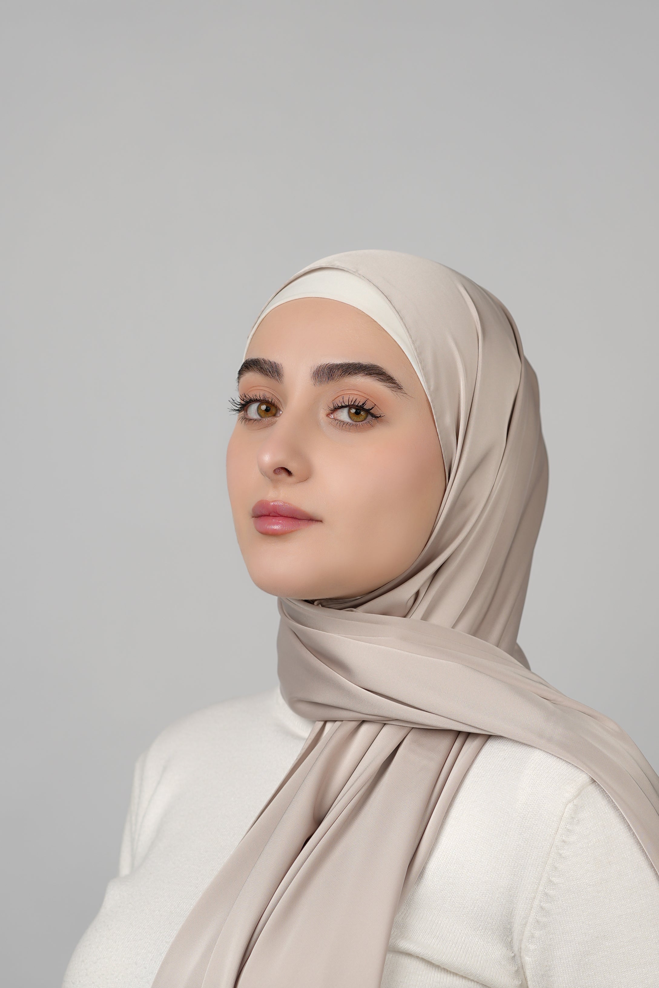 Plain Satin Hijab  Voile