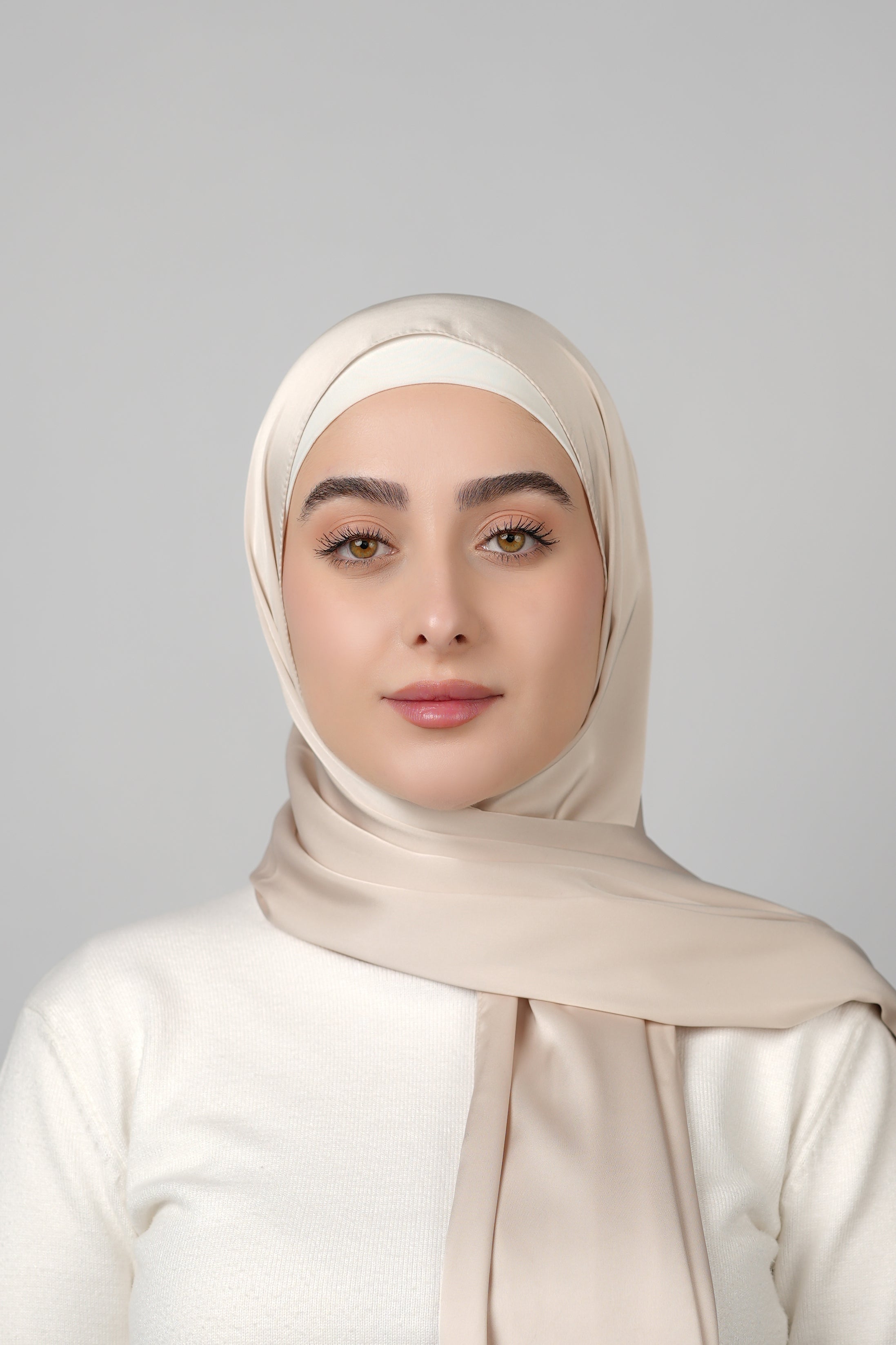 Plain Satin Hijab  Voile