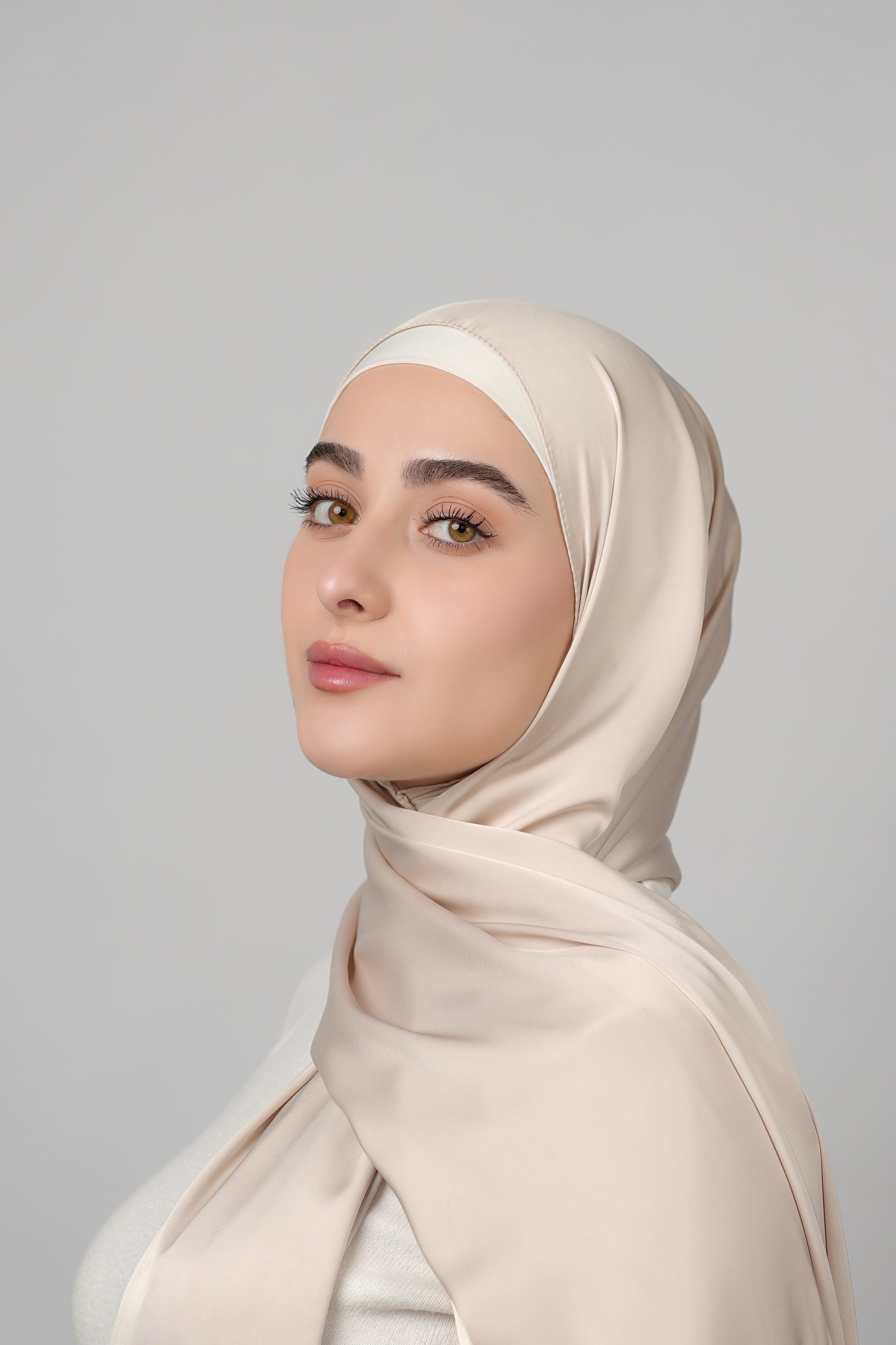 Plain Satin Hijab  Voile