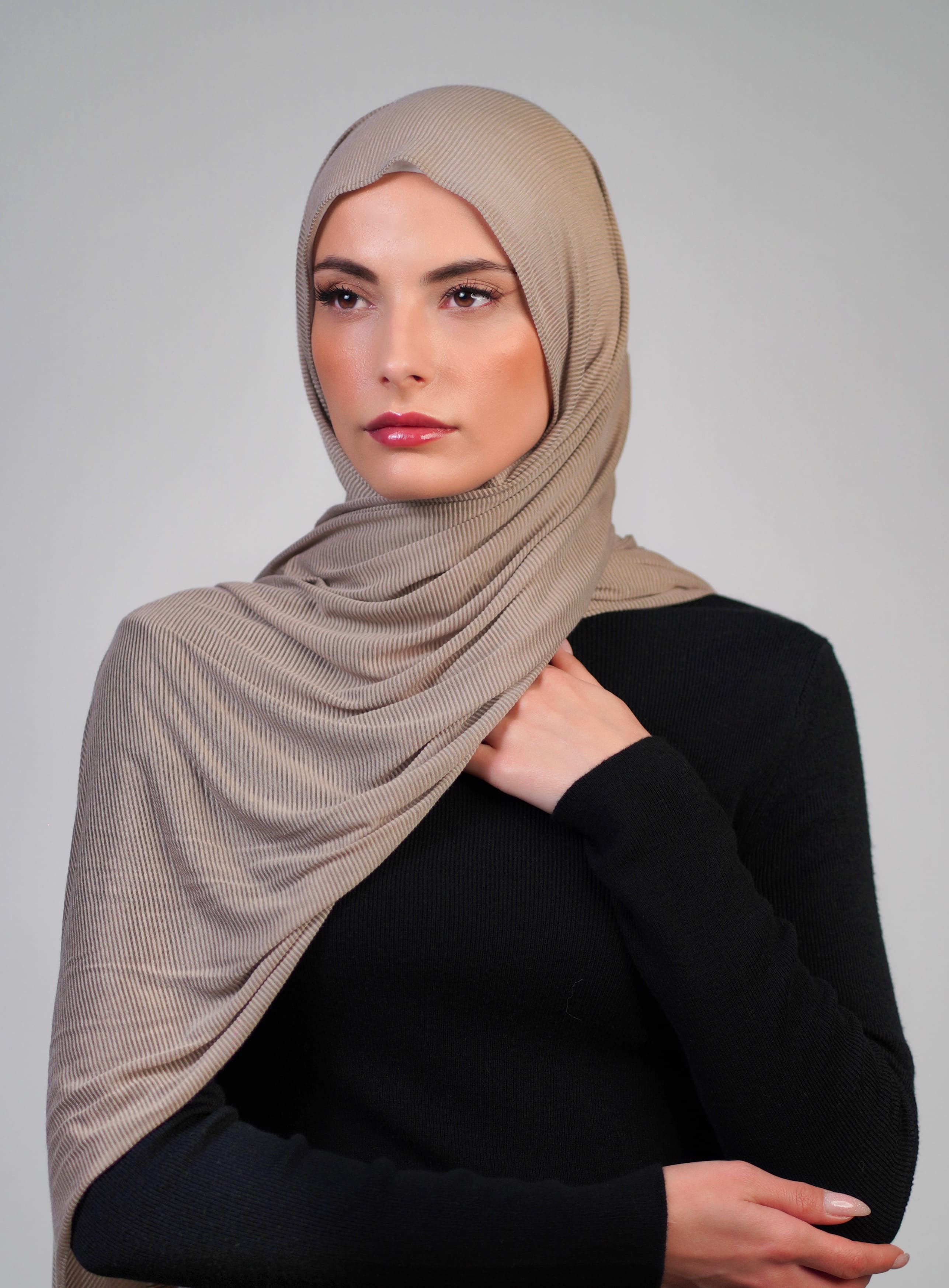 Striped Stretch Cotton  Voile