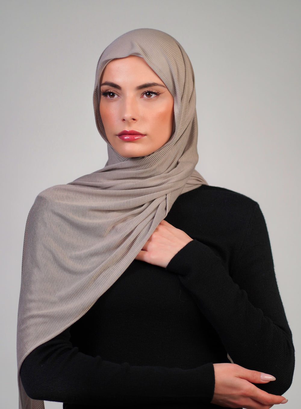 Striped Stretch Cotton  Voile